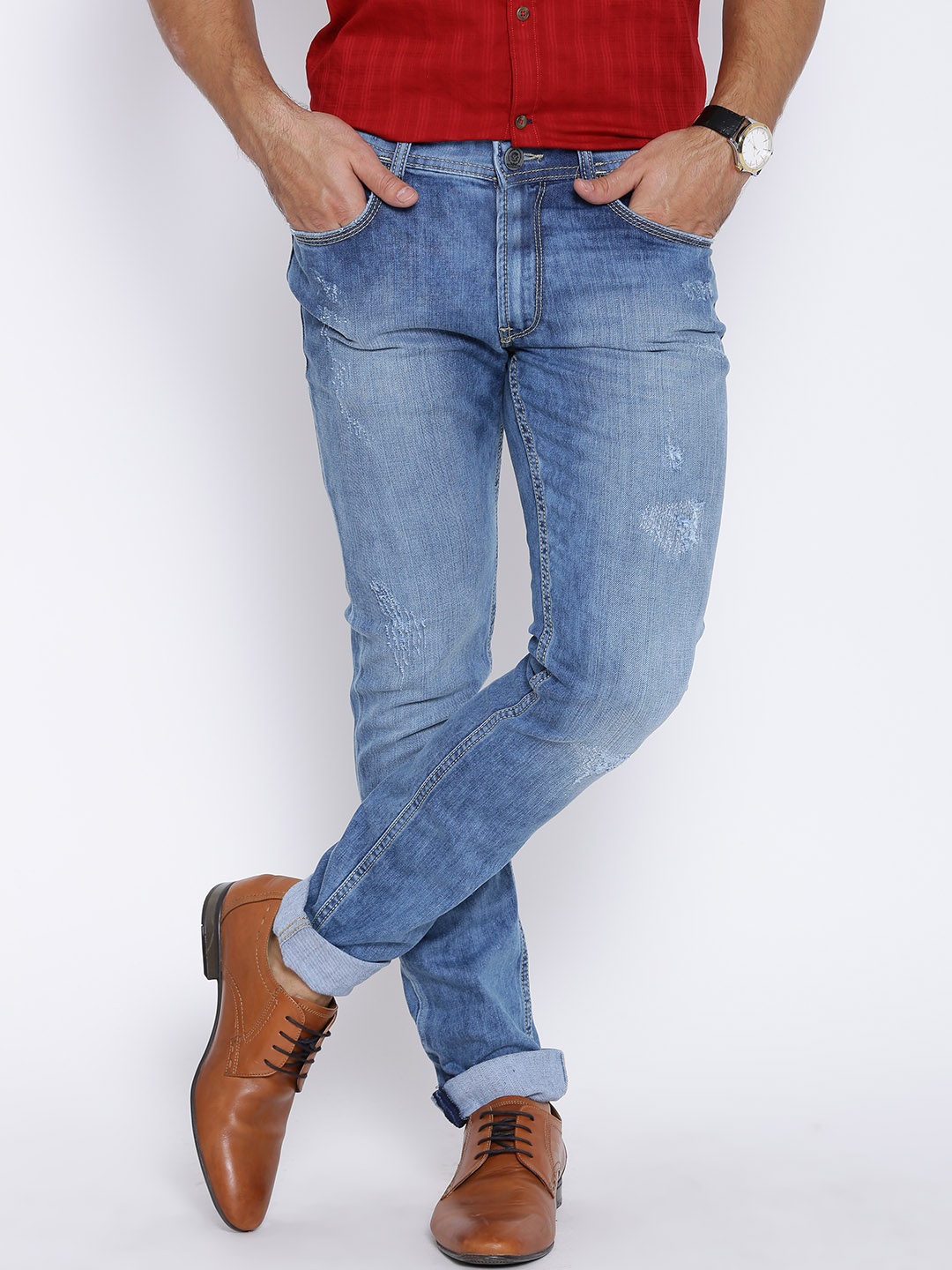 

Locomotive Blue Washed Super Slim Fit Jeans