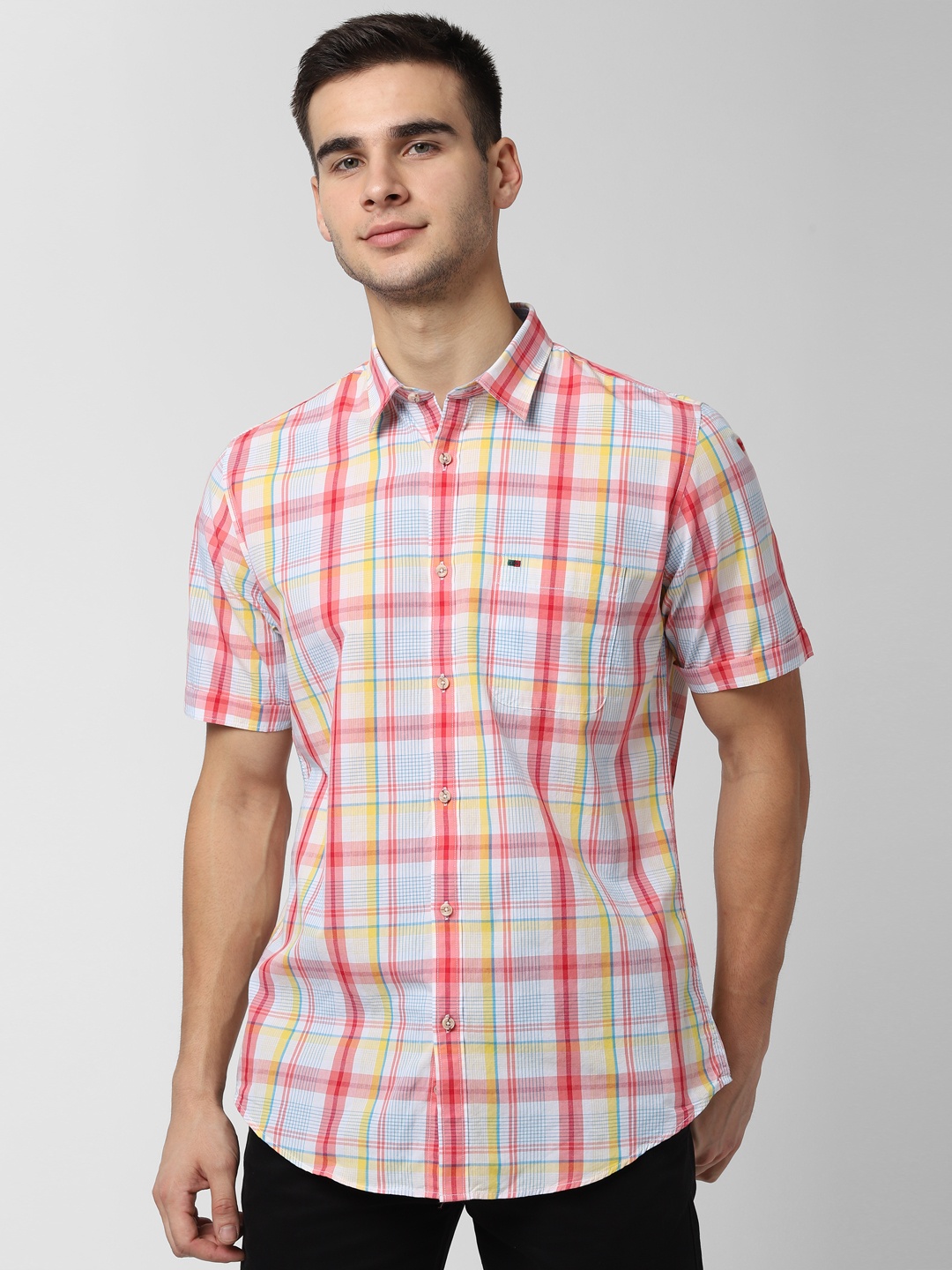

Peter England Men Multicoloured Slim Fit Checked Casual Shirt, Multi