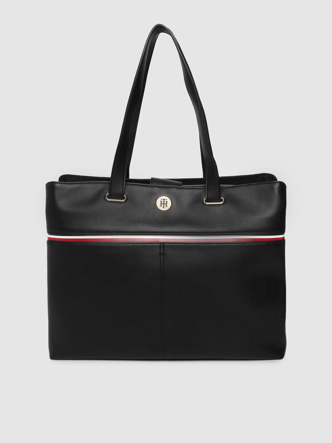 

Tommy Hilfiger Black Solid Handheld Bag