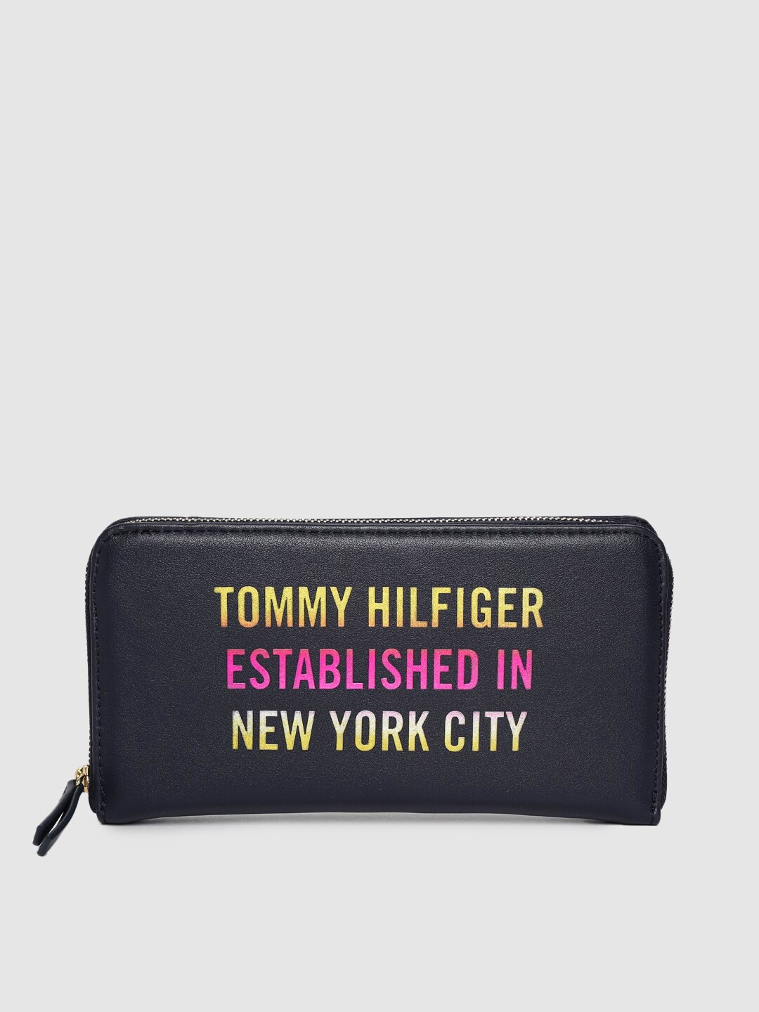 

Tommy Hilfiger Women Navy Blue Printed Zip Around Wallet