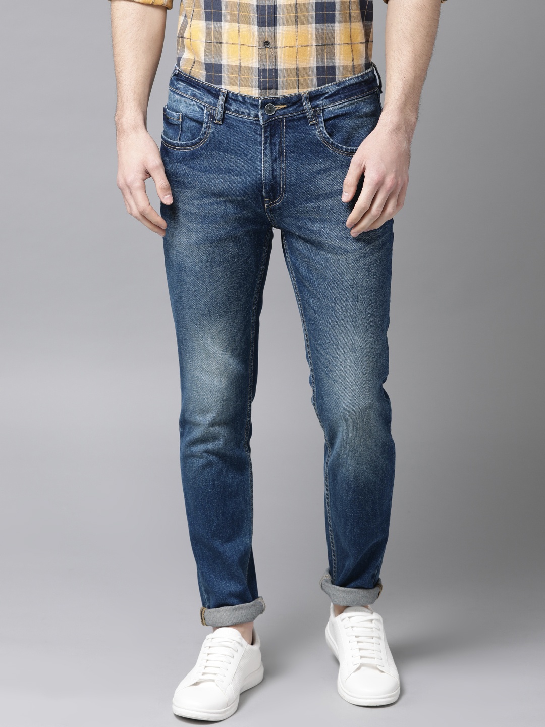 

Blackberrys Men Navy Blue Laze Comfort Fit Low-Rise Clean Look Stretchable Jeans