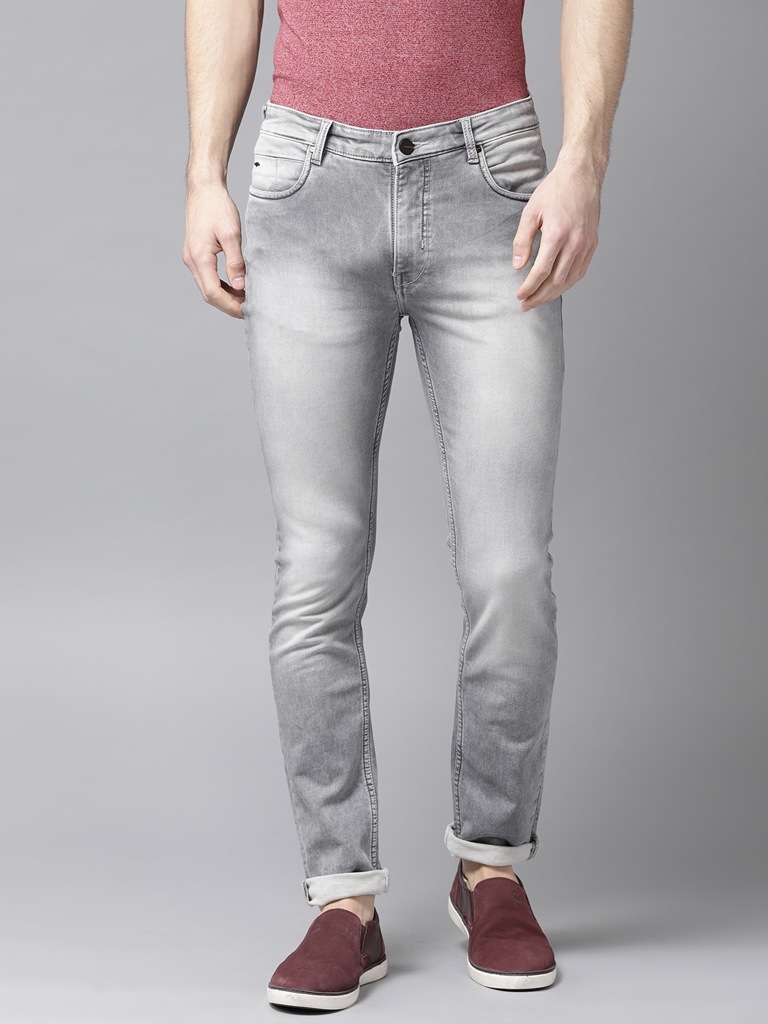 

Blackberrys Men Grey Skinny Fit Low-Rise Clean Look Stretchable Jeans