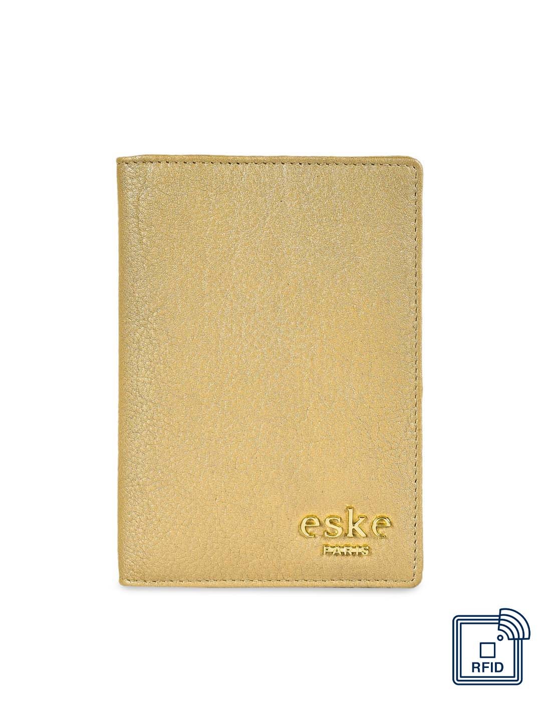 

Eske Unisex Gold-Toned Textured Leather Caigo Passport Holder