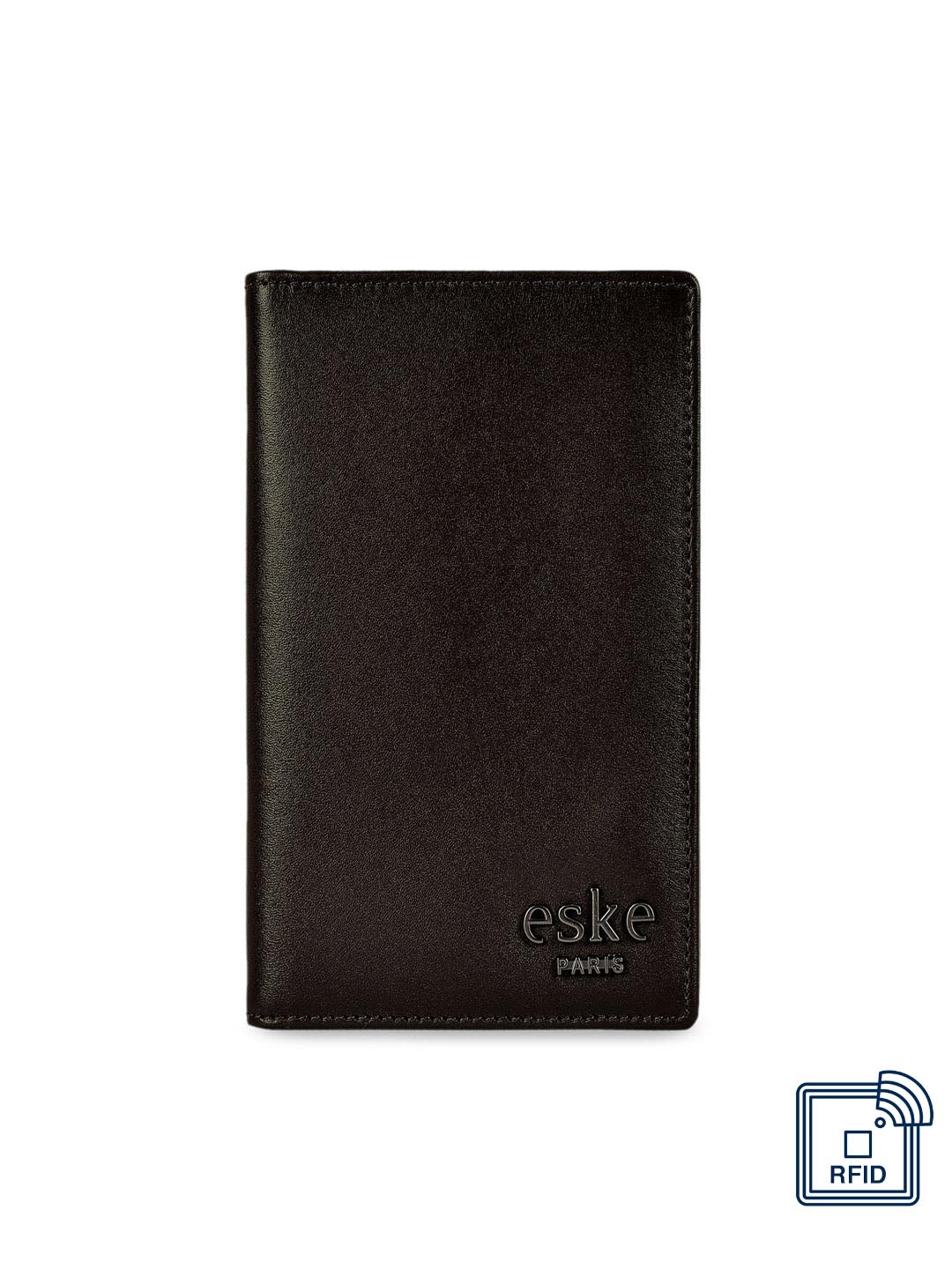 

Eske Unisex Brown Solid Leather Pace Passport Holder