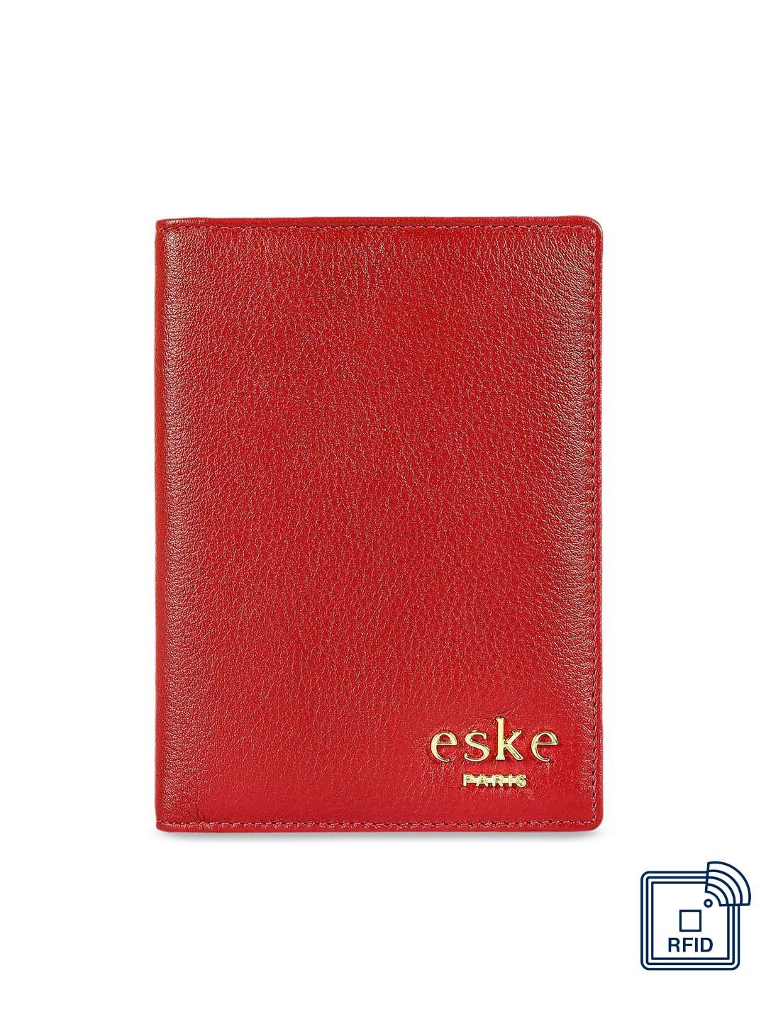 

Eske Unisex Red Textured Leather Addler Passport Holder
