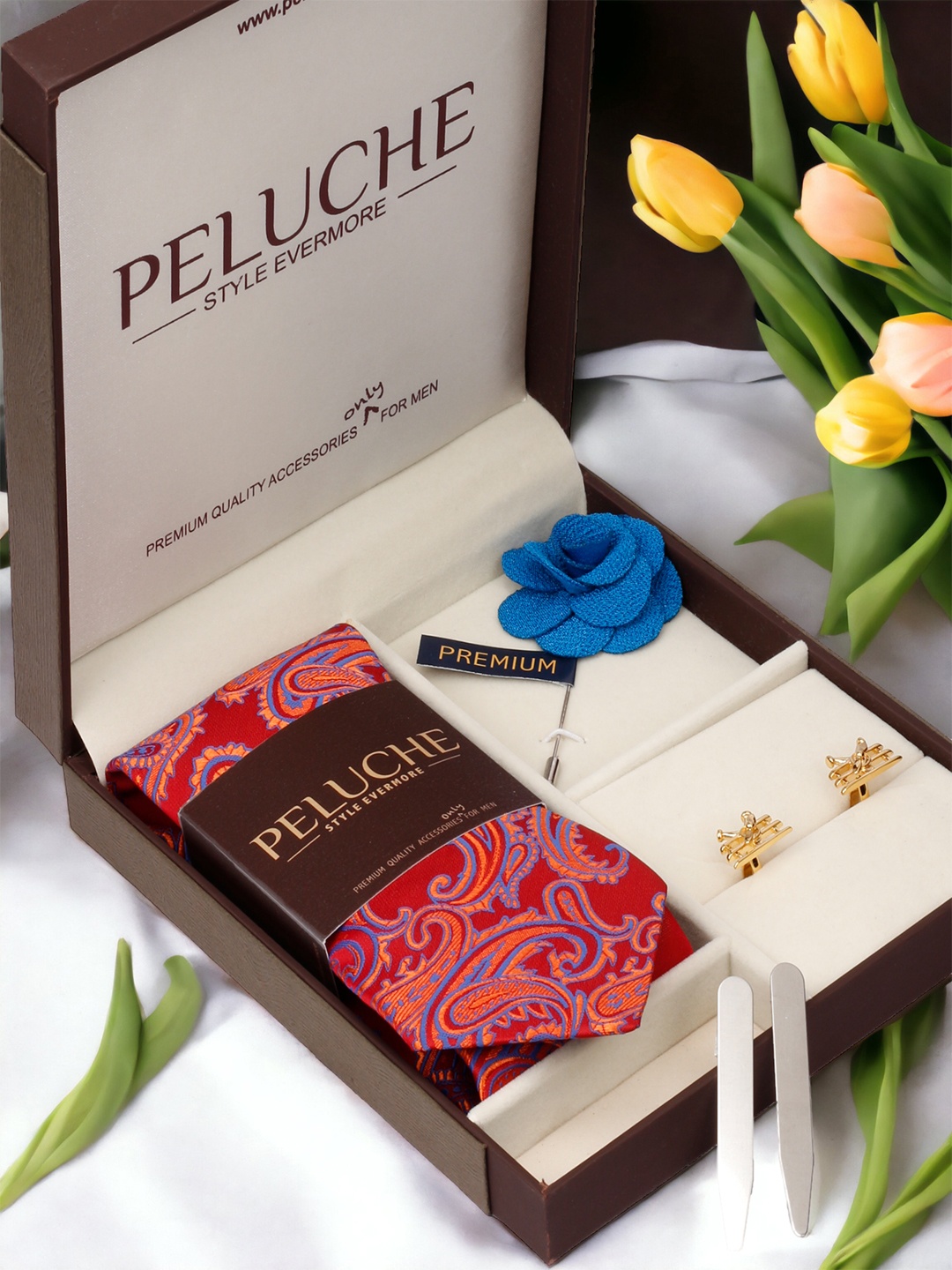 

PELUCHE Men Red & Blue Accessory Gift Set