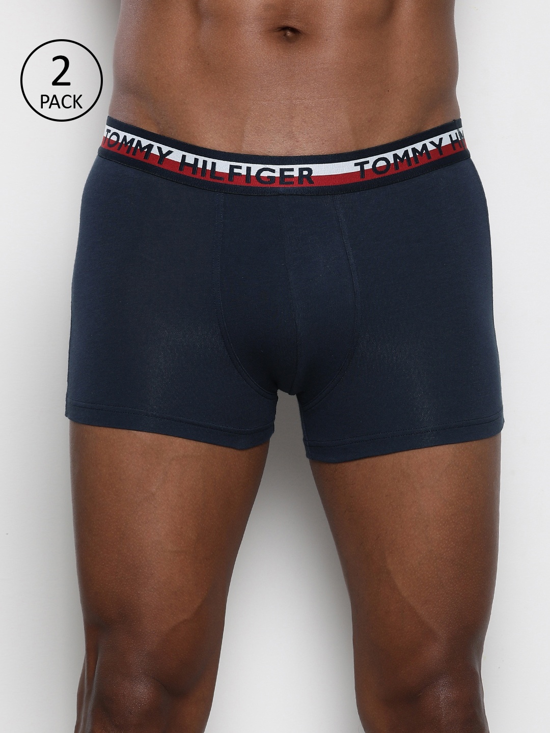 

Tommy Hilfiger Men Pack of 2 Solid Trunks P0AB4155, Navy blue
