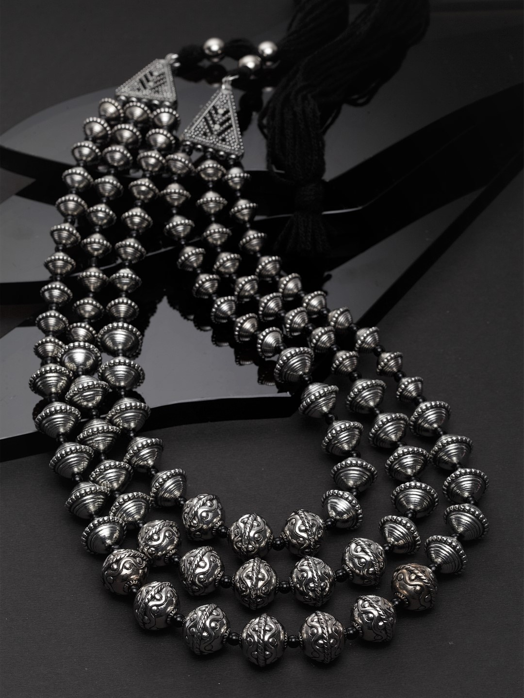 

PANASH Oxidised Silver-Plated Necklace