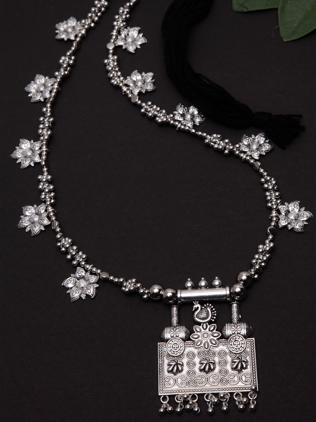 

PANASH Oxidised Silver-Plated Necklace