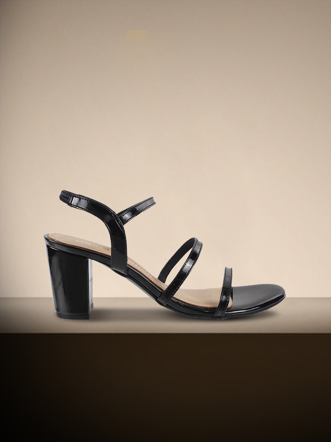 

Mochi Women Black Solid Block Heels