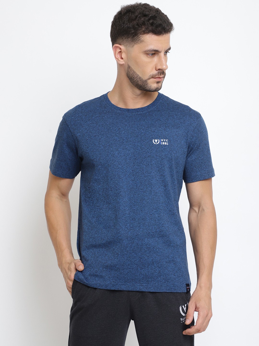

Van Heusen Brand Logo Detail T-shirt, Blue