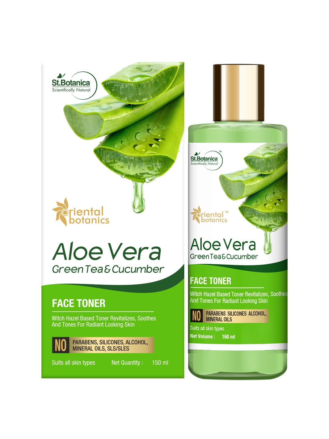 

Oriental Botanics Aloe Vera, Green Tea & Cucumber Face Toner 150 ml