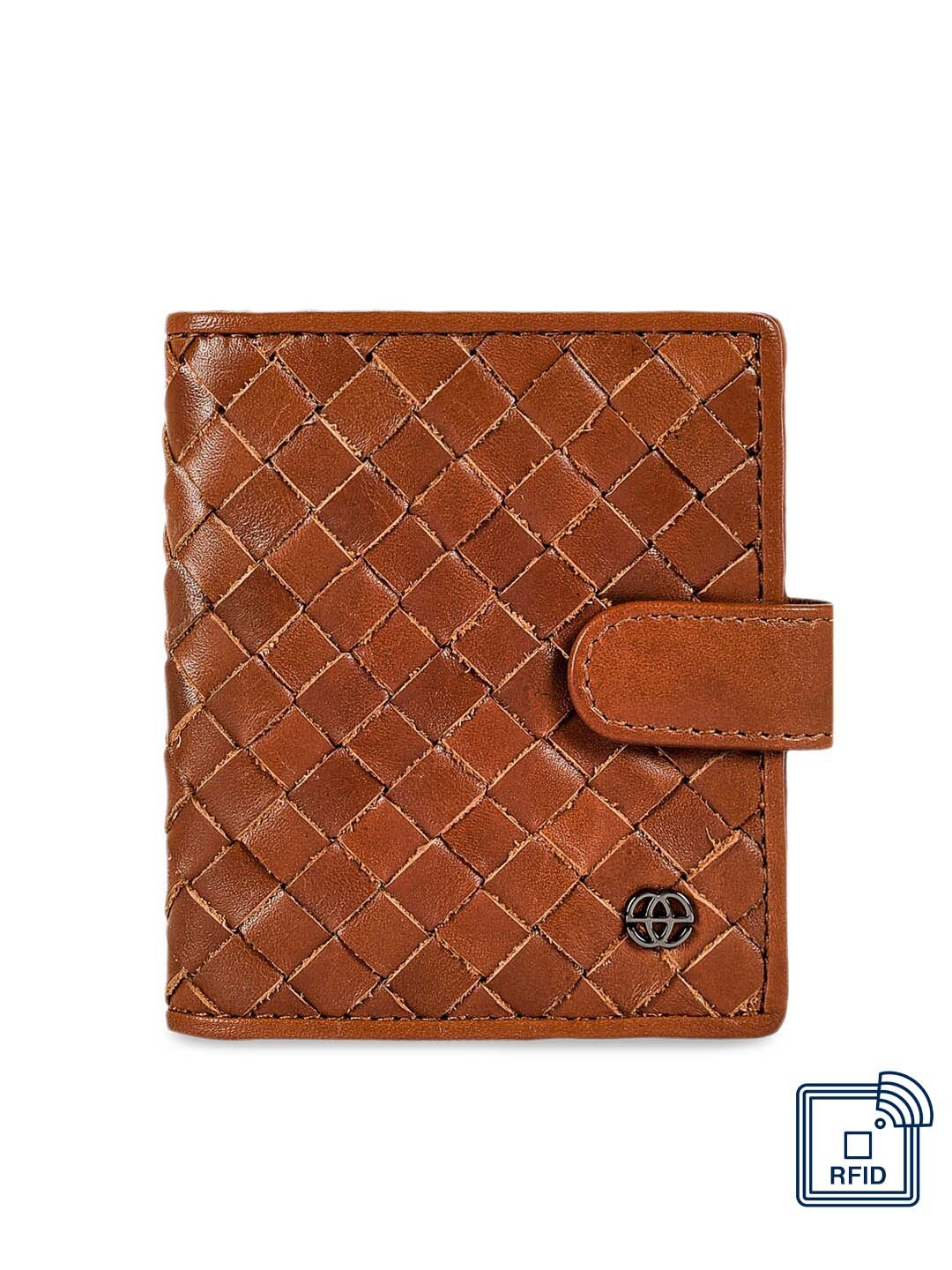 

Eske Men Tan Brown Textured Leather Card Holder