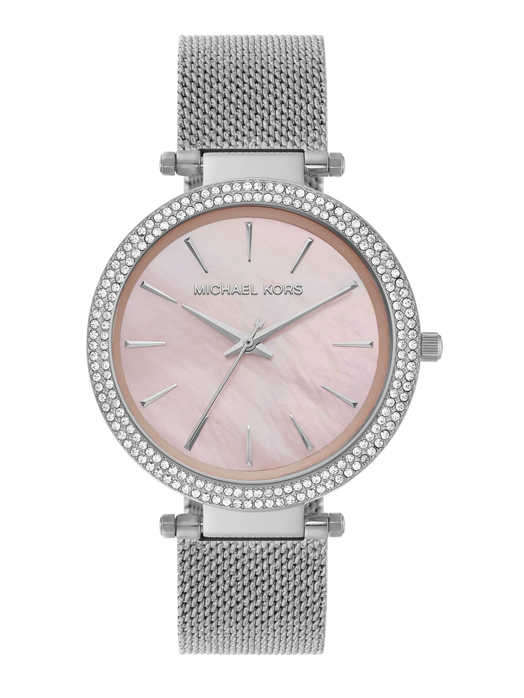 

Michael Kors Women Pink & Silver-Toned Analogue Watch MK4518