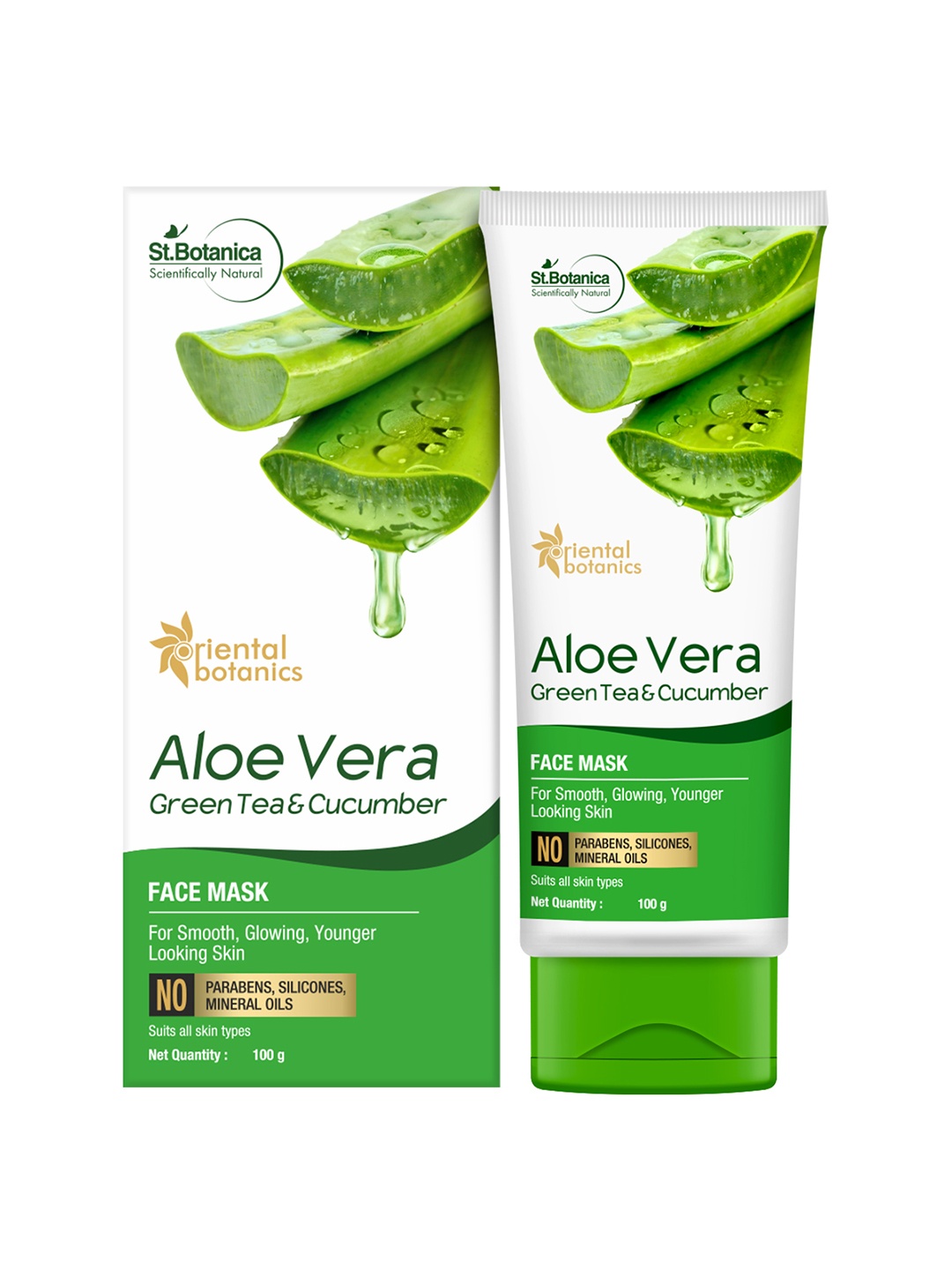 

Oriental Botanics Aloe Vera, Green Tea & Cucumber Face Mask 100 ml