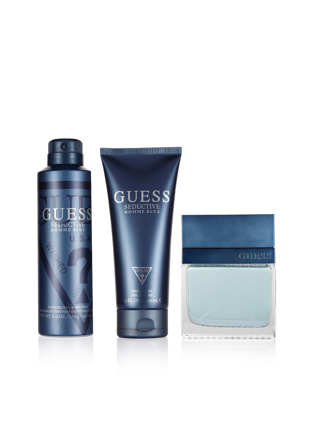 

GUESS Men Seductive Blue Eau de Toilette - Shower Gel - Deodorant Gift Set