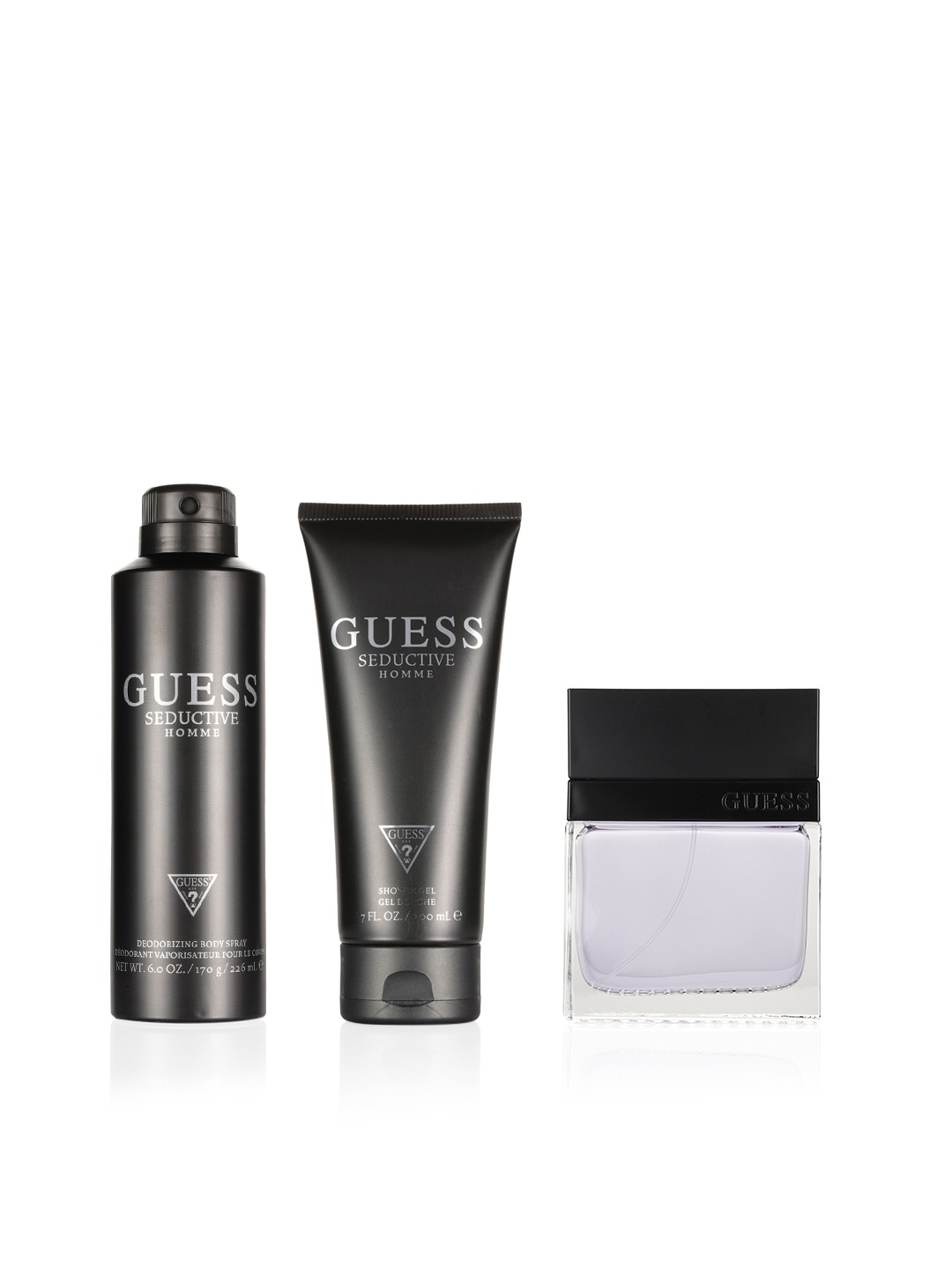 

GUESS Men Seductive Eau de Toilette - Shower Gel - Deodorant Gift Set, Black