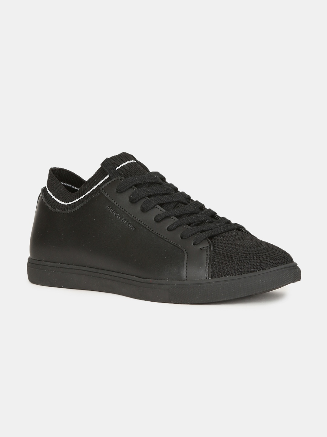 

Arrow Men Black Mid-Top Mesh Sneakers