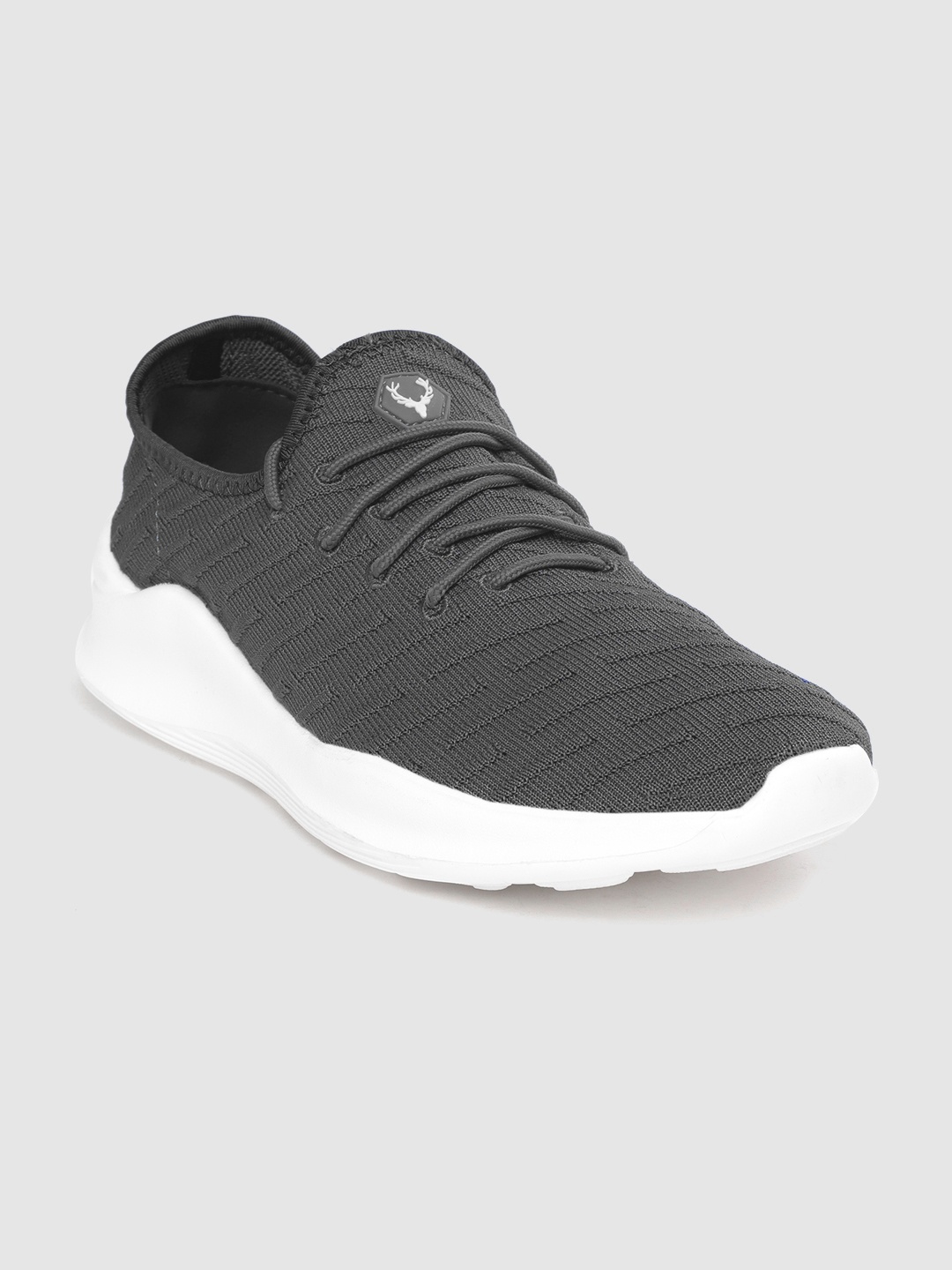 

Allen Solly Men Charcoal Grey Woven Design Sneakers