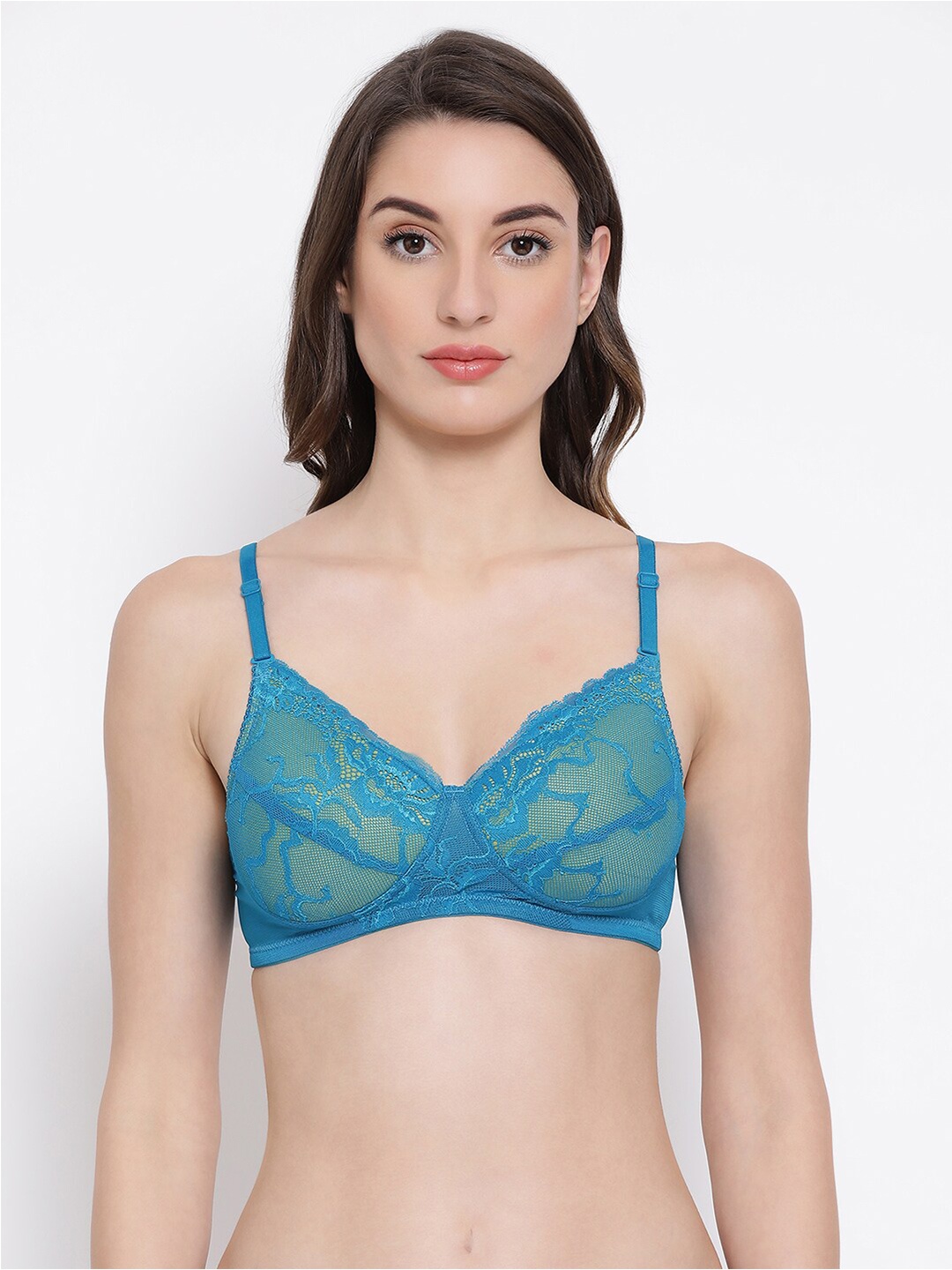 

Clovia Blue Abstract Bra Full Coverage Lightly Padded