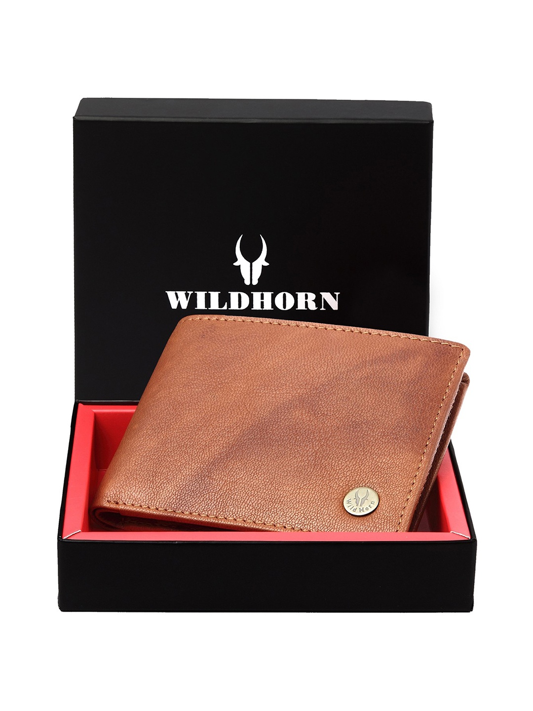 

WildHorn Men Tan Brown Solid Two Fold Leather Wallet
