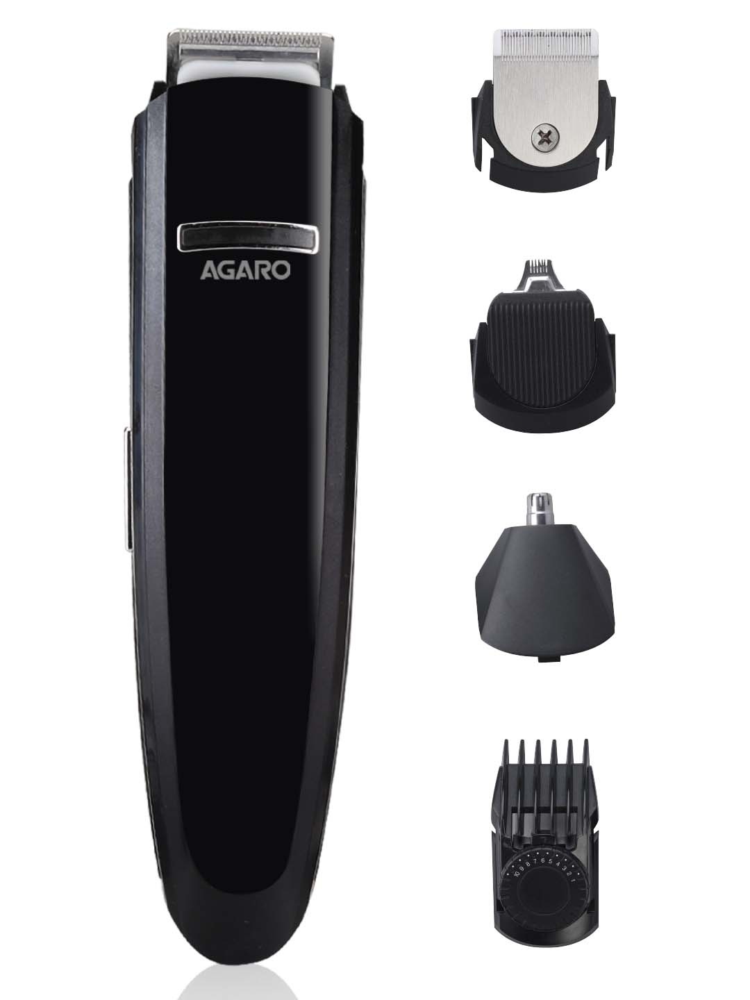 

Agaro Men MG 4760 4-in-1 Grooming Kit for Beard with Nose Trimmer - Black