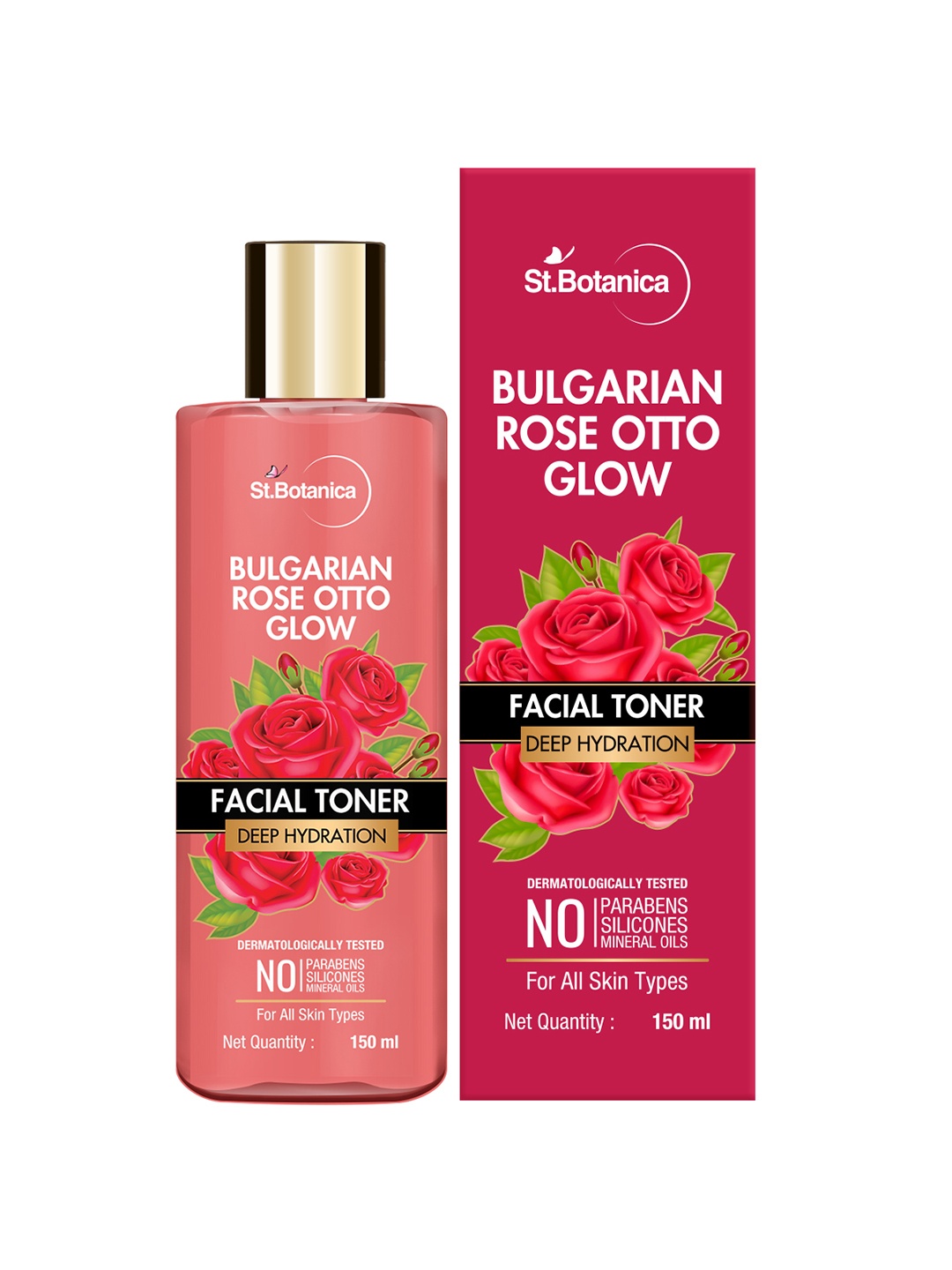 

StBotanica Unisex Bulgarian Rose Otto Glow Deep Hydration Facial Toner 150ml, Na