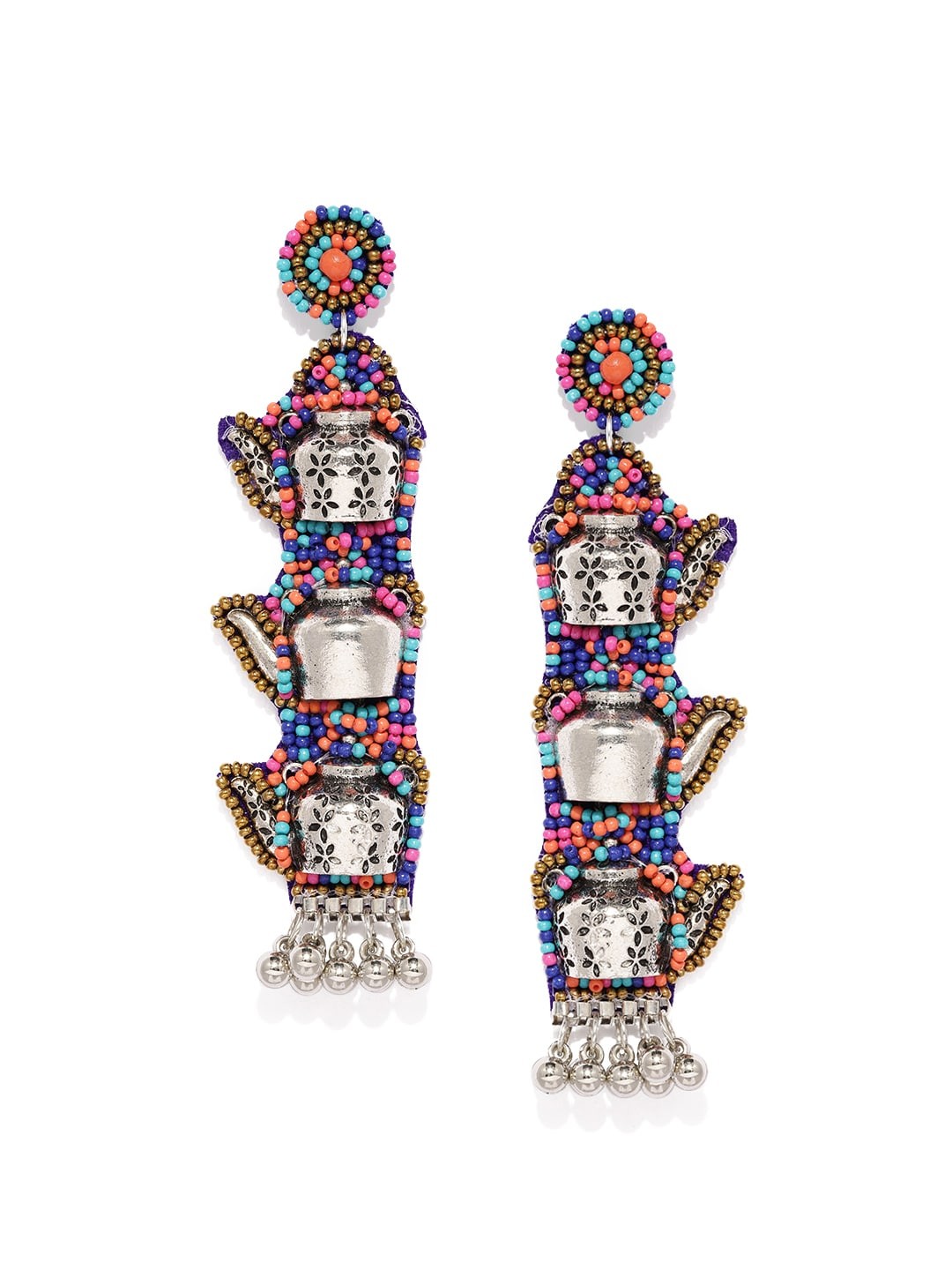 

Fida Multicoloured Contemporary Drop Earrings, Multi