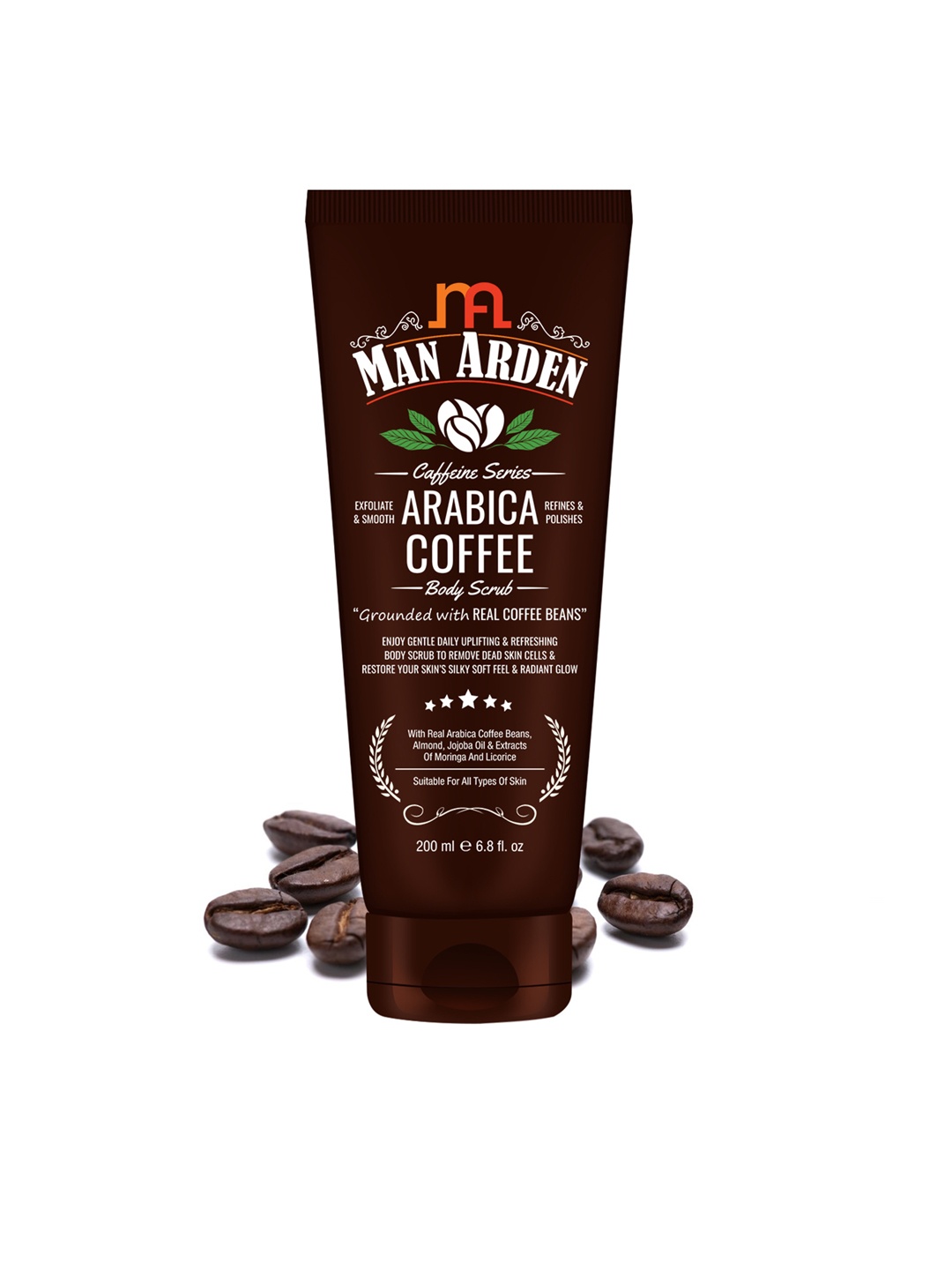 

Man Arden Caffeine Series Arabica Coffee Body Scrub - 200ml, Brown
