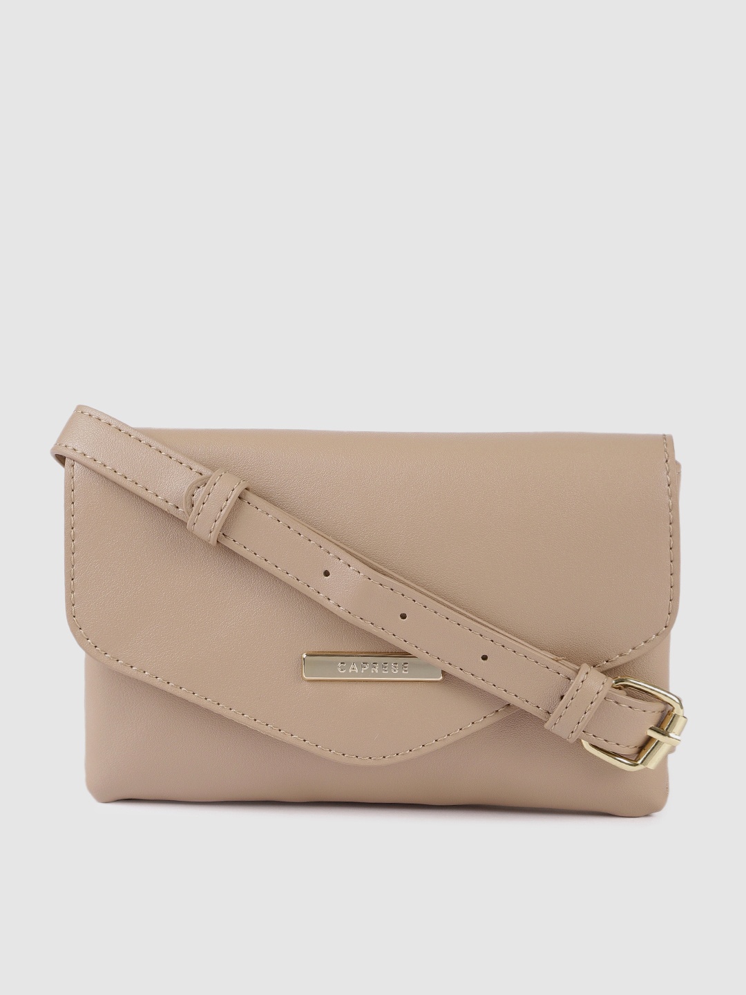 

Caprese Beige Solid Sling Bag