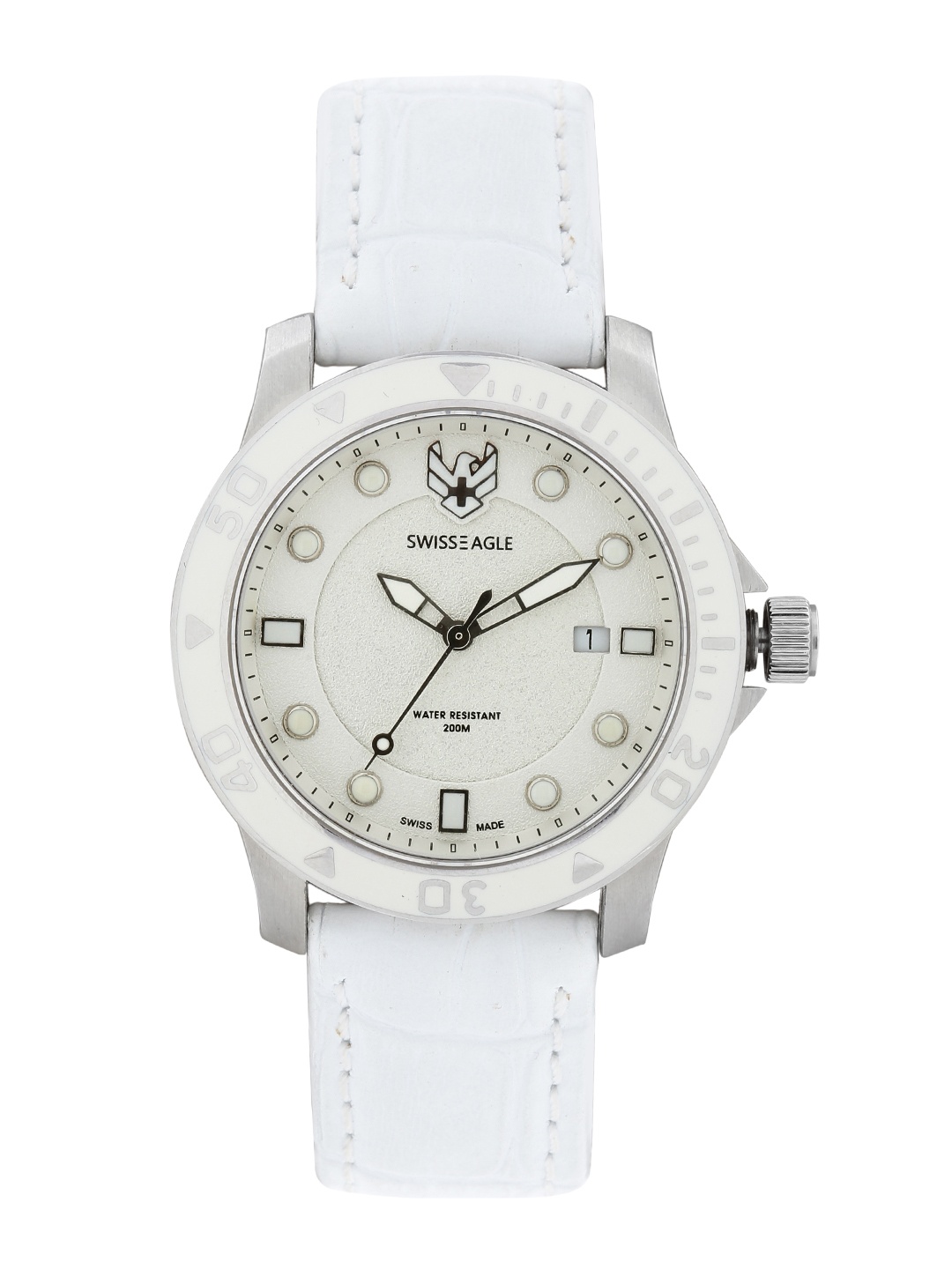 

Swiss Eagle Women Silver-Toned Dial Watch SE-6004-01