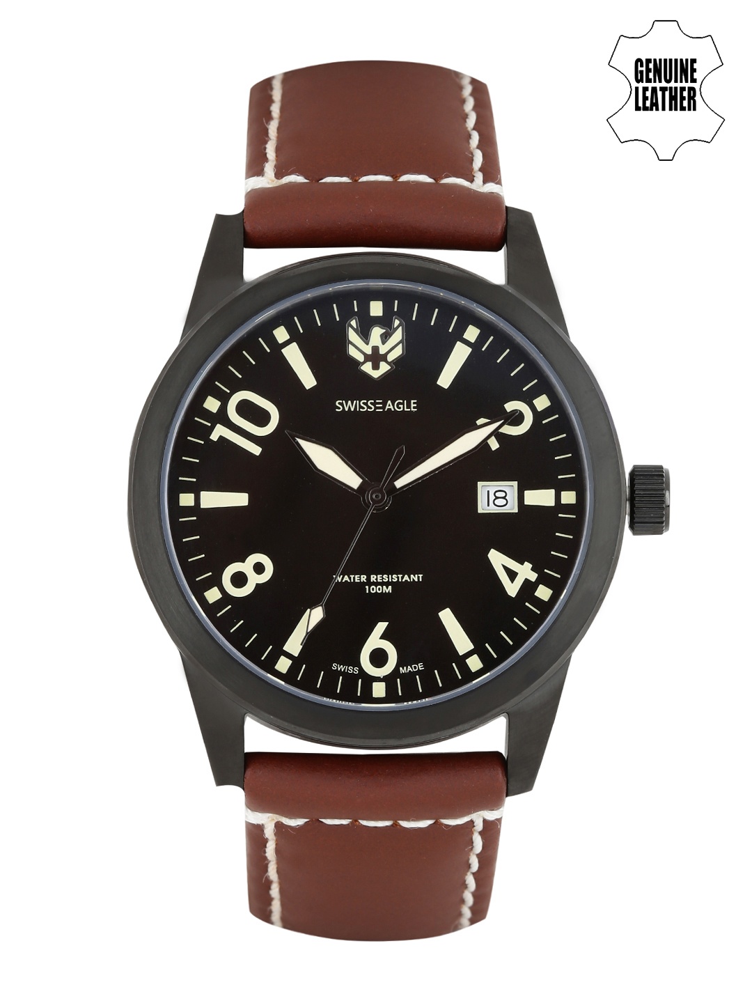 

Swiss Eagle Men Black Dial Watch SE-9029-07