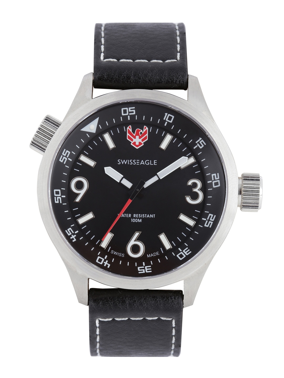 

Swiss Eagle Men Black Dial Watch SE-9030-01