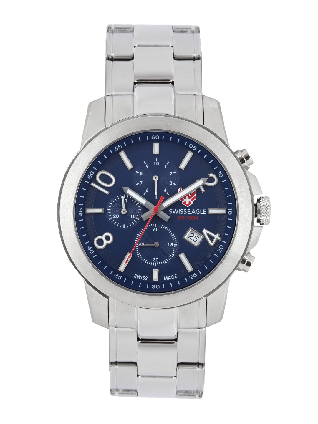 

Swiss Eagle Men Blue Dial Chronograph Watch SE-9054-33, Navy blue