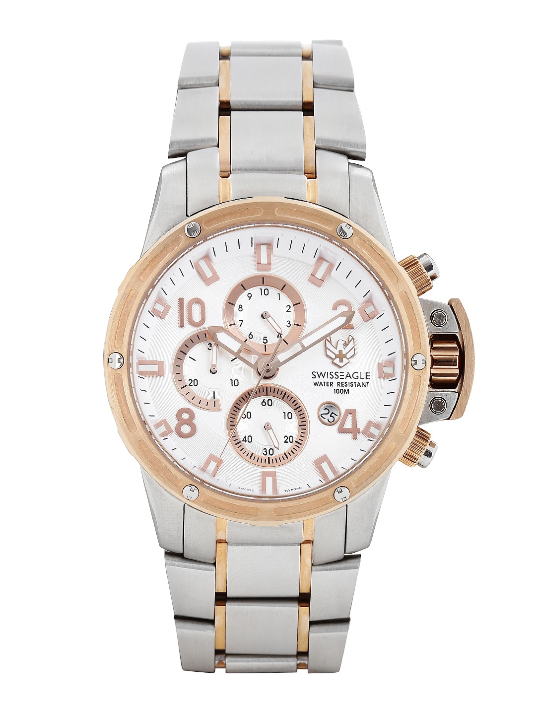 

Swiss Eagle Men White Dial Chronograph Watch SE-9074-44