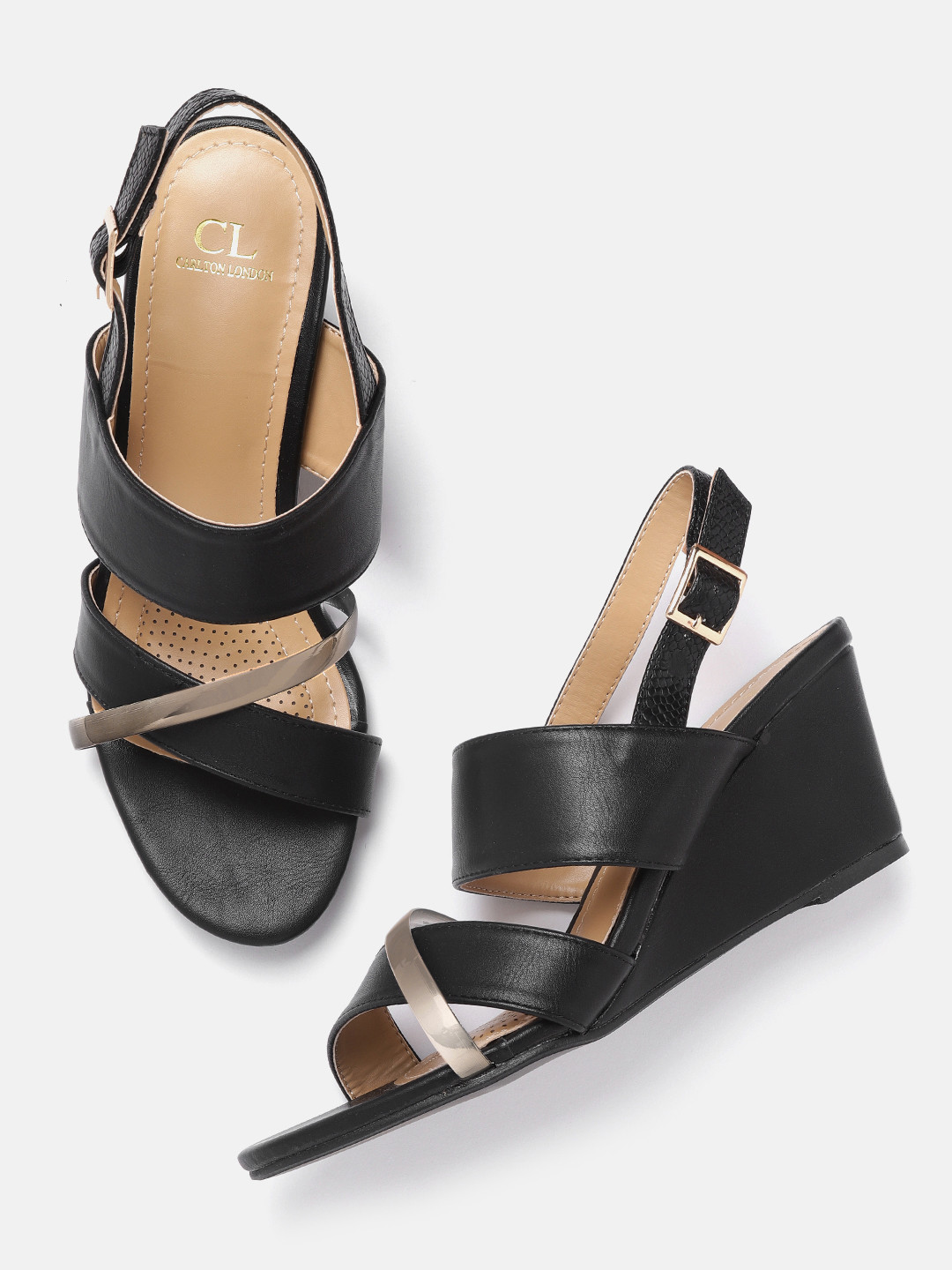 

Carlton London Women Black Solid Wedges