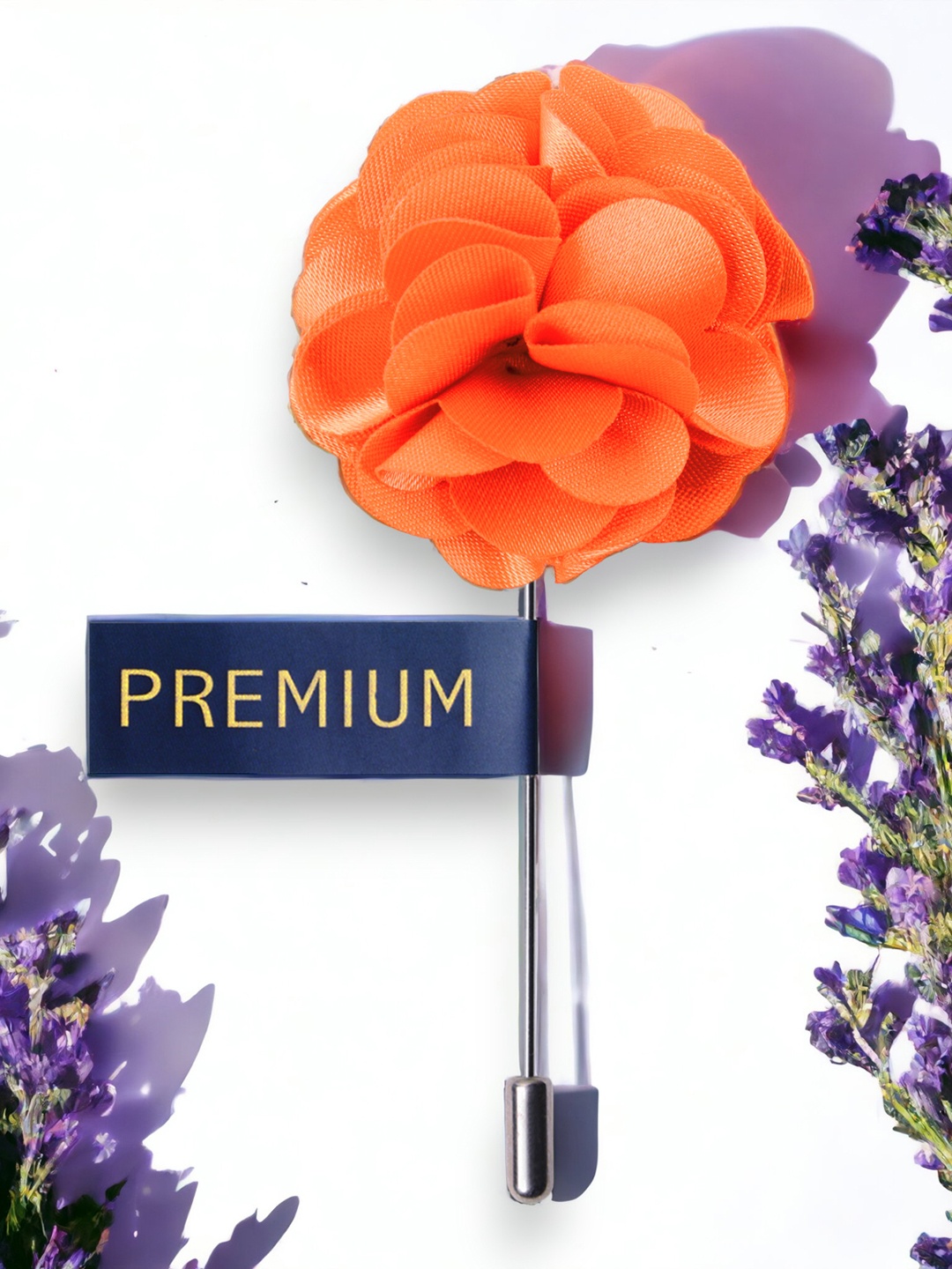 

PELUCHE Unisex Orange Ornamental Treat Brooch Lapel Pin
