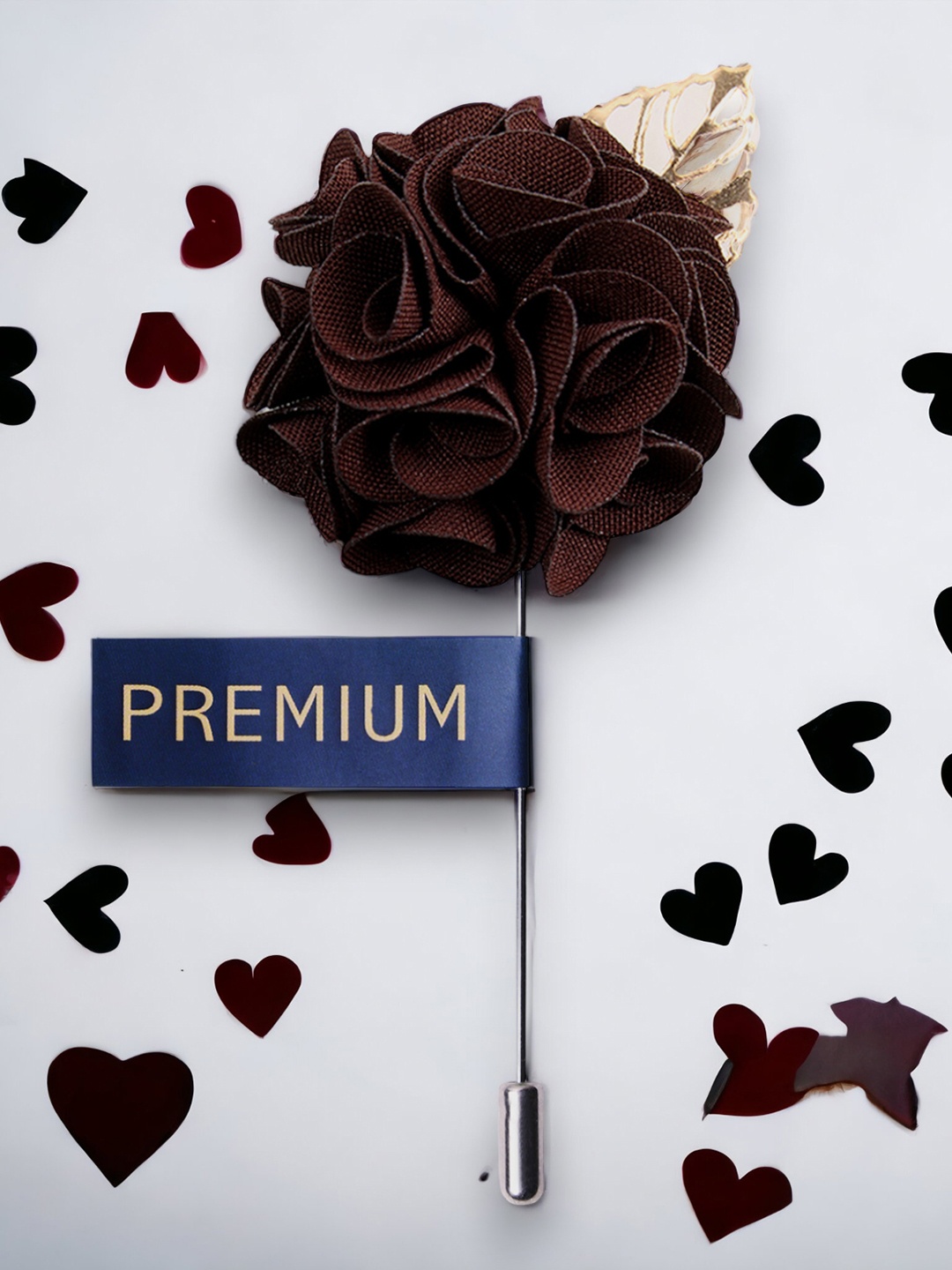 

PELUCHE Men Brown Floral A Sombre Retreat Brooch Lapel Pin