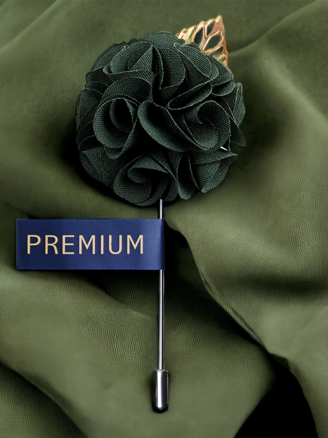 

PELUCHE Men Green Floral A Sombre Retreat Brooch Lapel Pin
