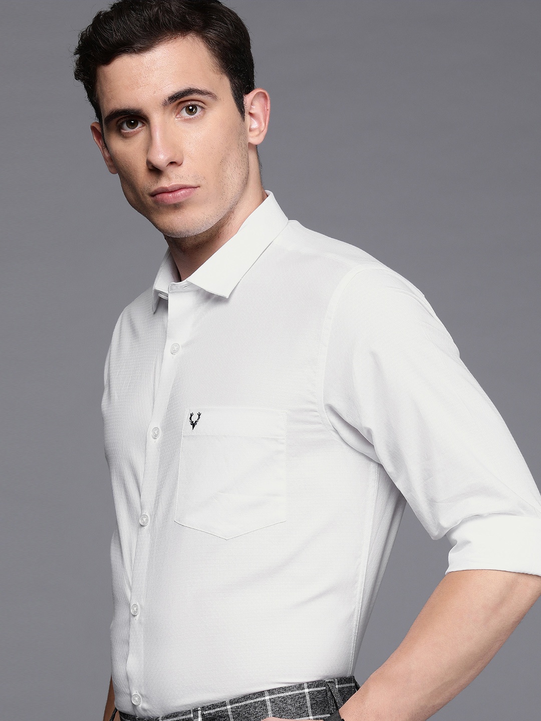 

Allen Solly Men White Sport Fit Self Design Casual Shirt