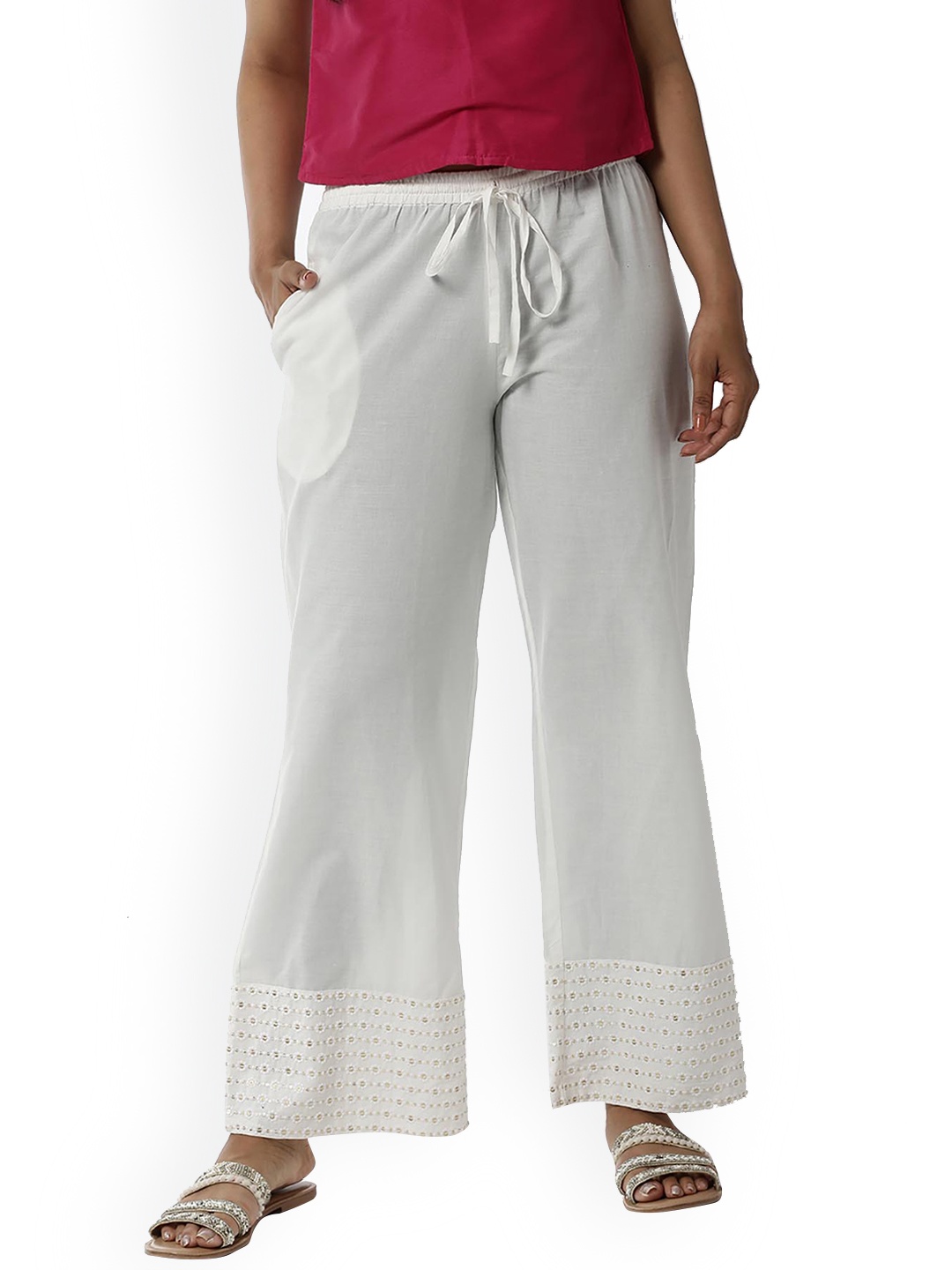 

Soch Women Off White Palazzos