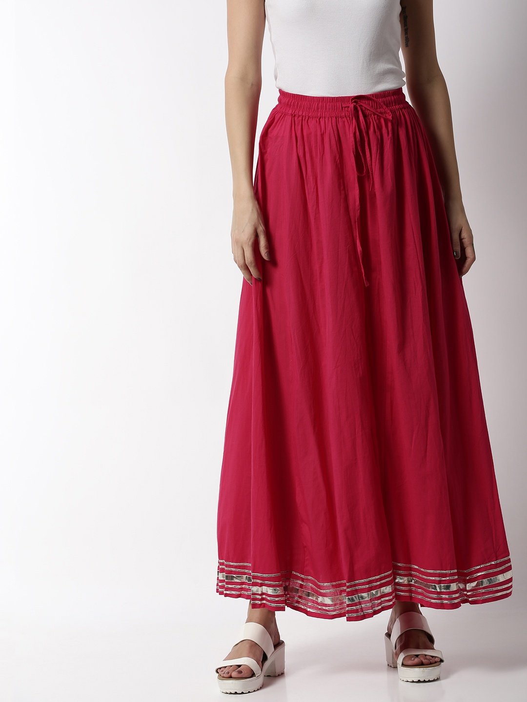 

Soch Magenta Cotton Solid Palazzo