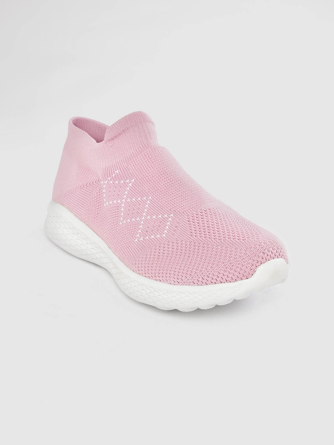 

Crew STREET Women Pink Woven Design Slip-On Sneakers