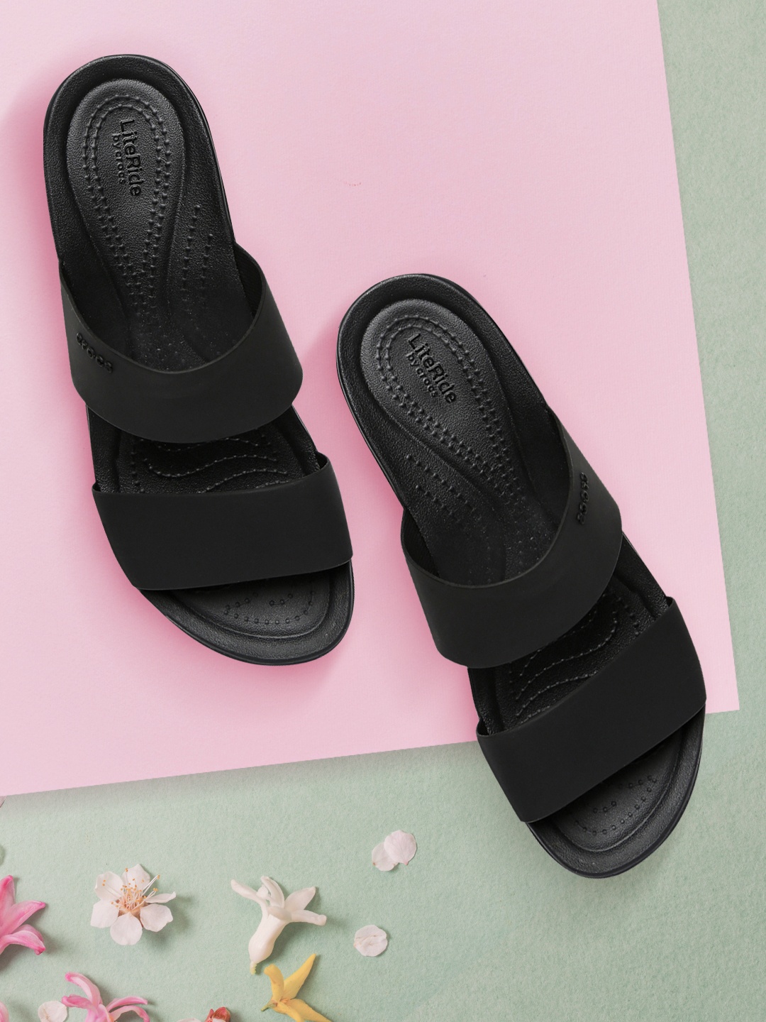 

Crocs Brooklyn Women Black Solid Heels