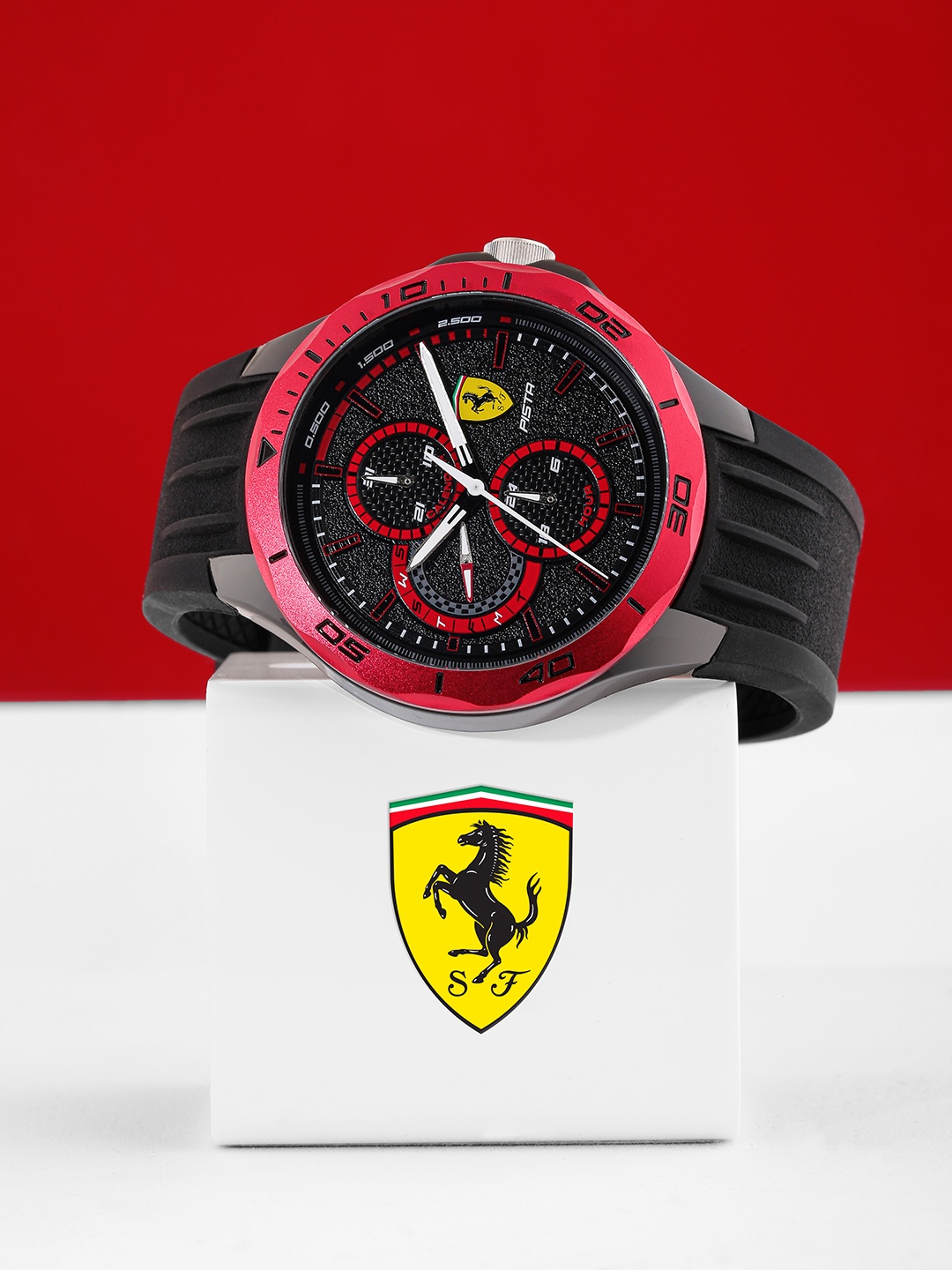 

SCUDERIA FERRARI Men Charcoal Grey Pista Analogue Watch