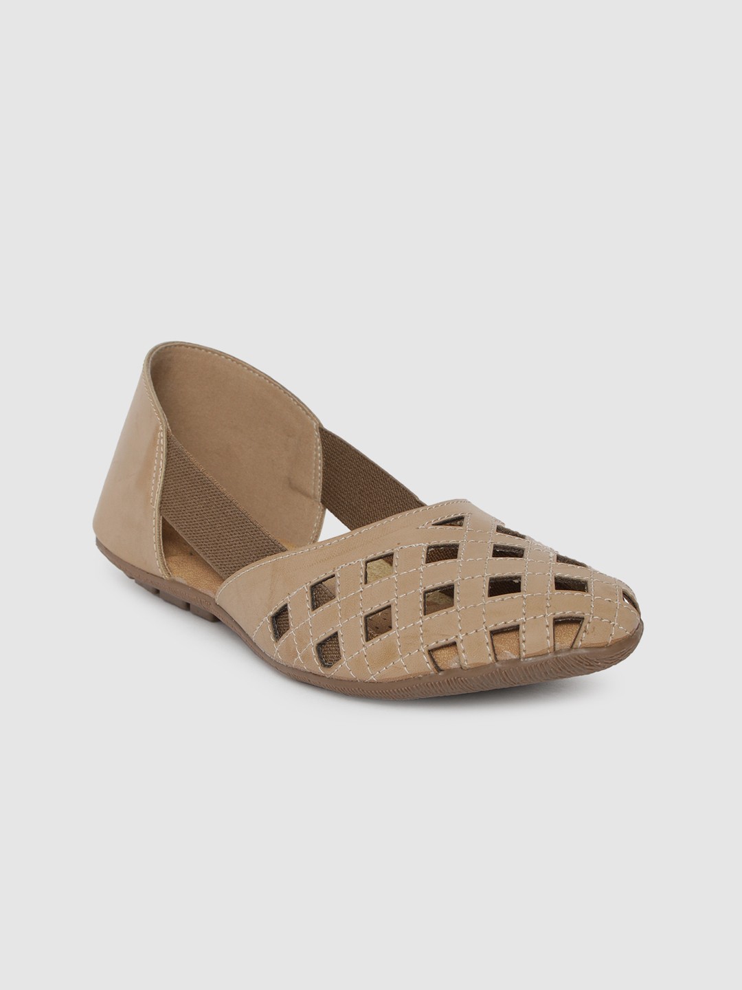 

Inc 5 Women Beige Cut-Out Design Ballerinas