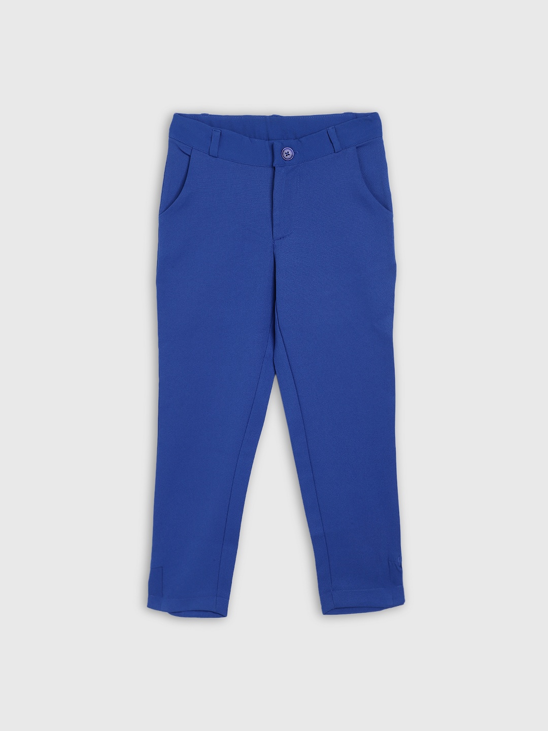 

ELLE Girls Blue Regular Fit Solid Regular Trousers