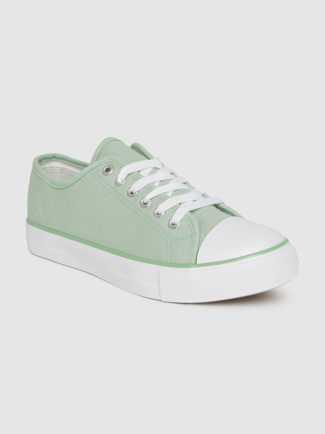 

Mast & Harbour Women Green Solid Sneakers