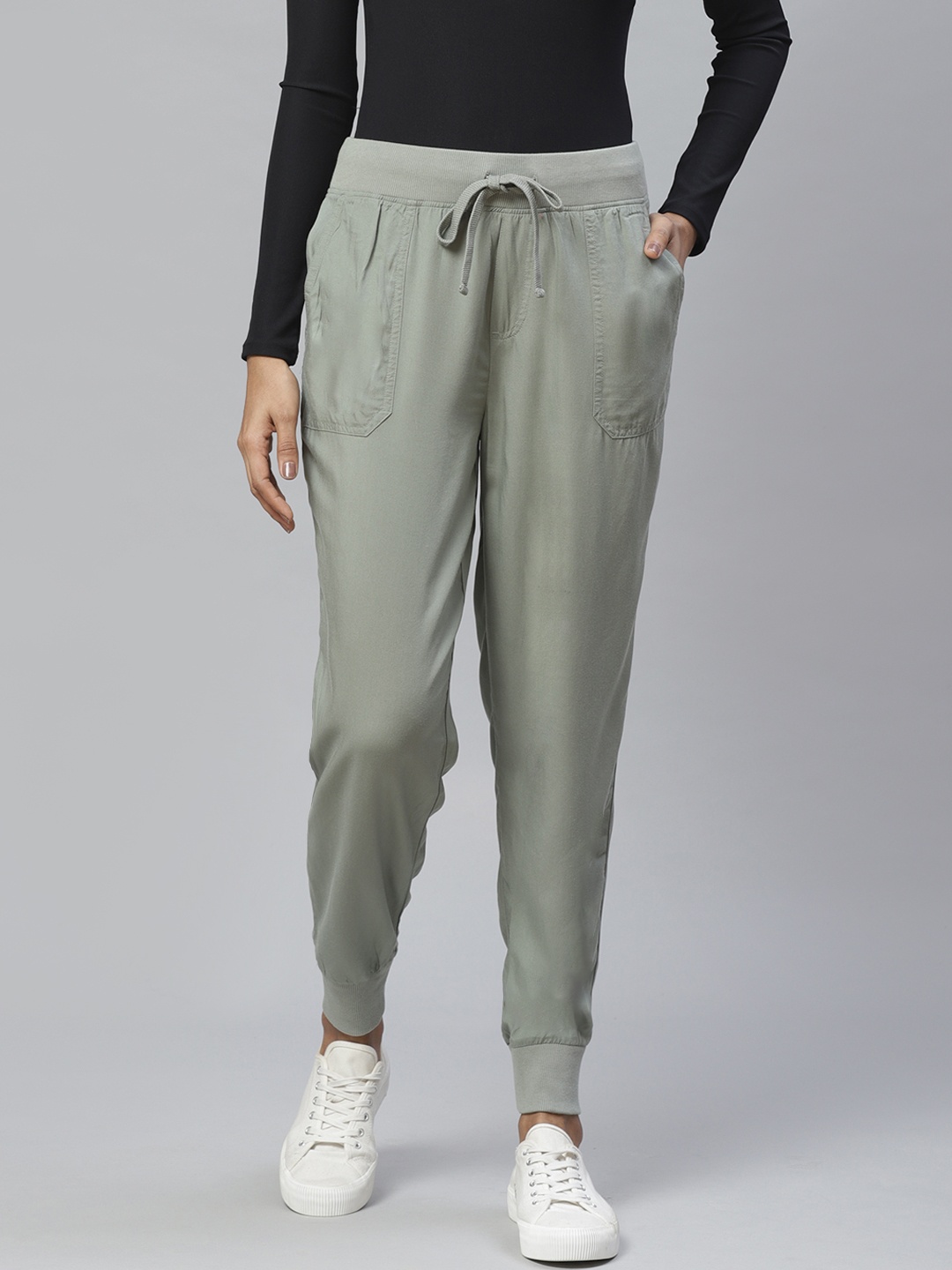 

Marks & Spencer Women Green Solid Joggers