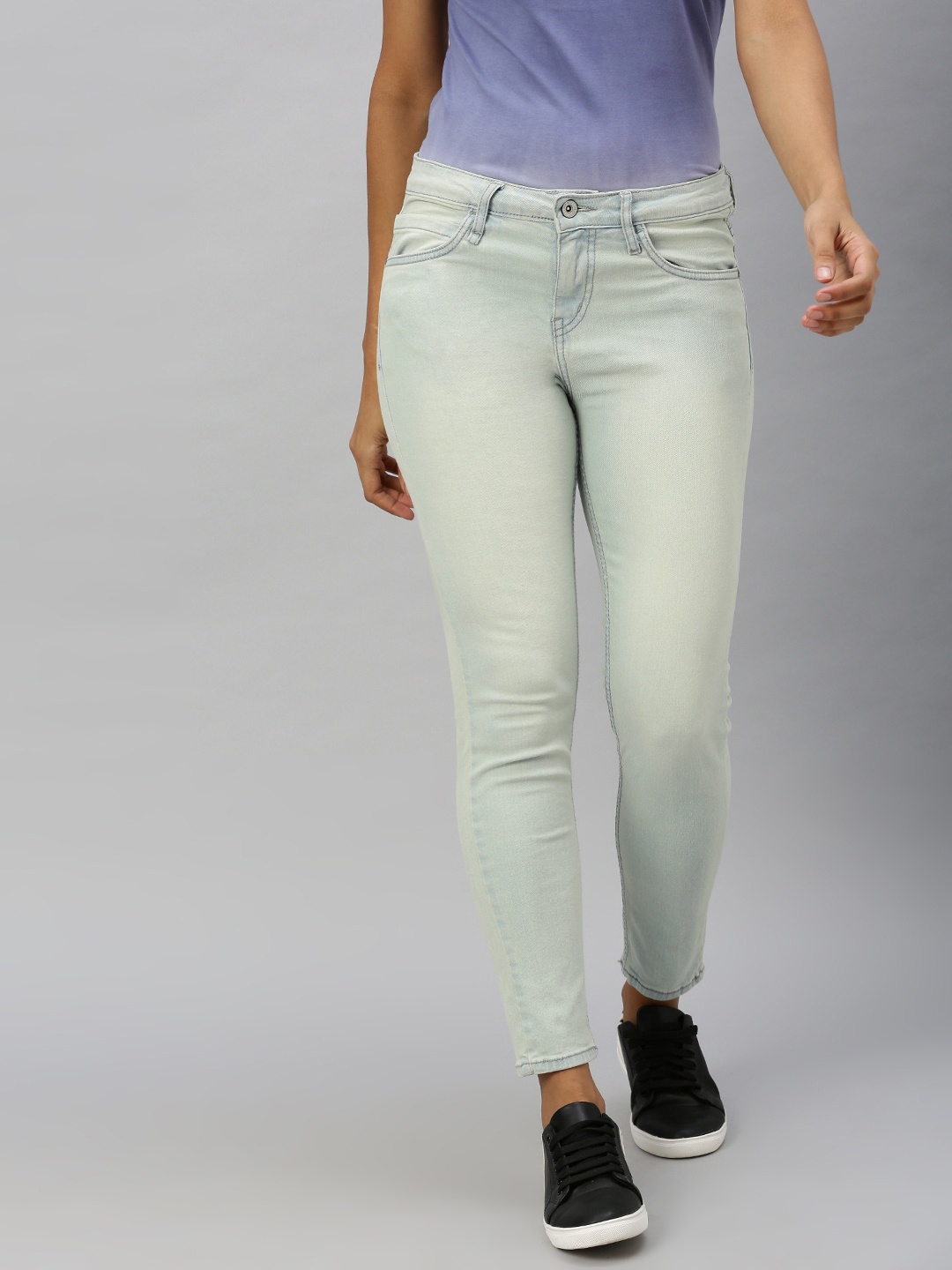 

Roadster Women Blue Skinny Fit Mid-Rise Clean Look Stretchable Jeans